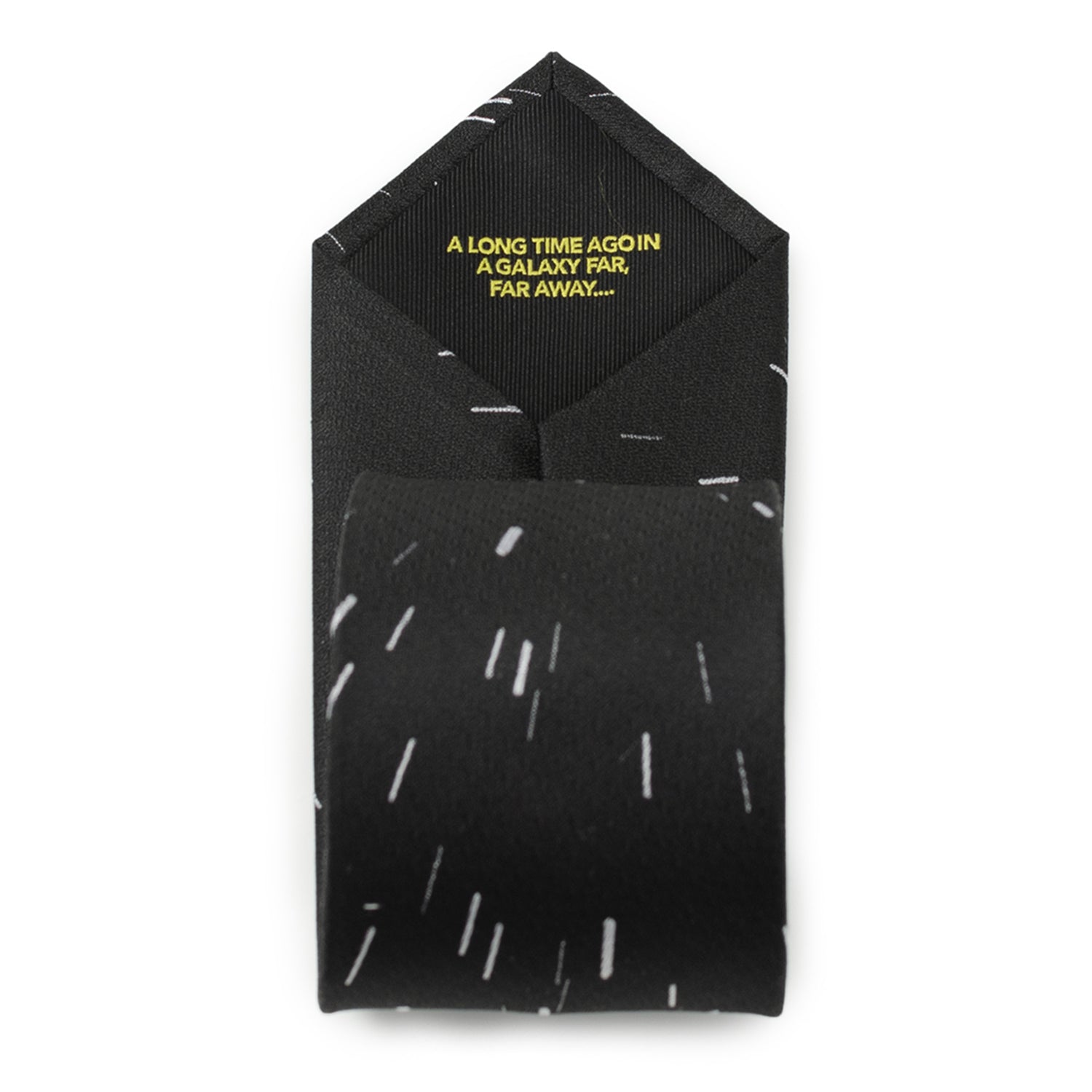 Star Wars Hyperspace Black Tie with Hidden Message by Cufflinks.com
