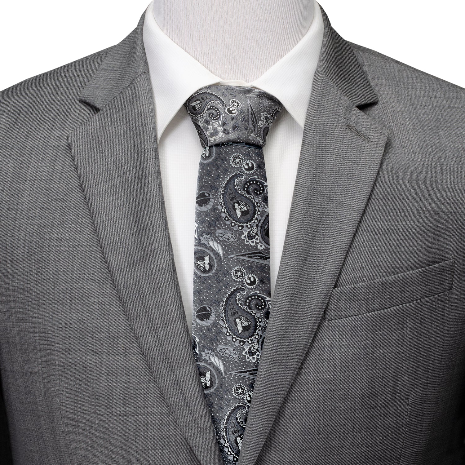 Star Wars Darth Vader Gray Paisley Tie by Cufflinks.com