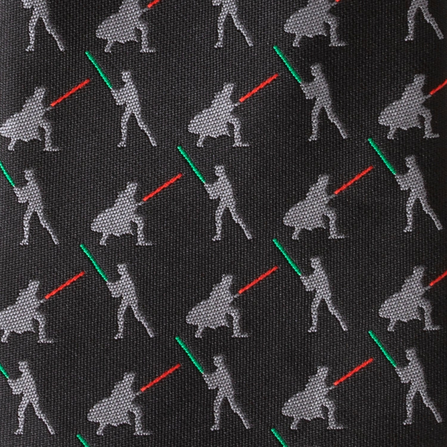 Star Wars Darth Vader and Luke Skywalker LIGHTSABER Battle Black Tie by Cufflinks.com