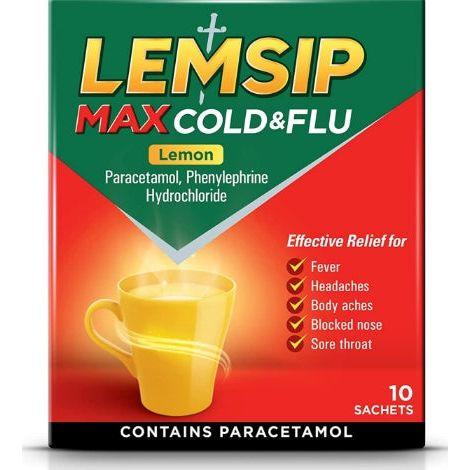 Lemsip Max Cold & Flu Lemon 10pk by Pasteur Pharmacy