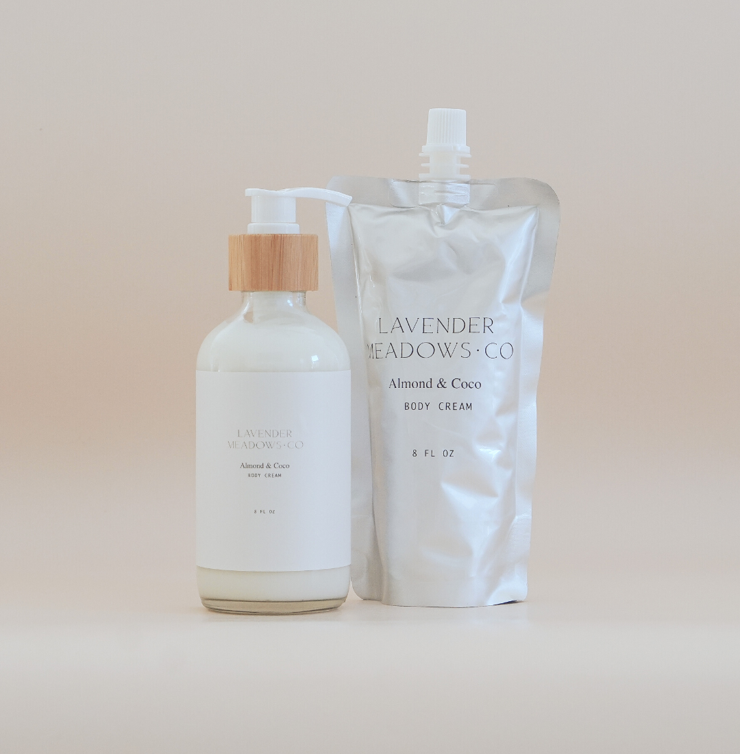 Almond & Coco Body Cream *Refill Pouch by Lavender Meadows Co