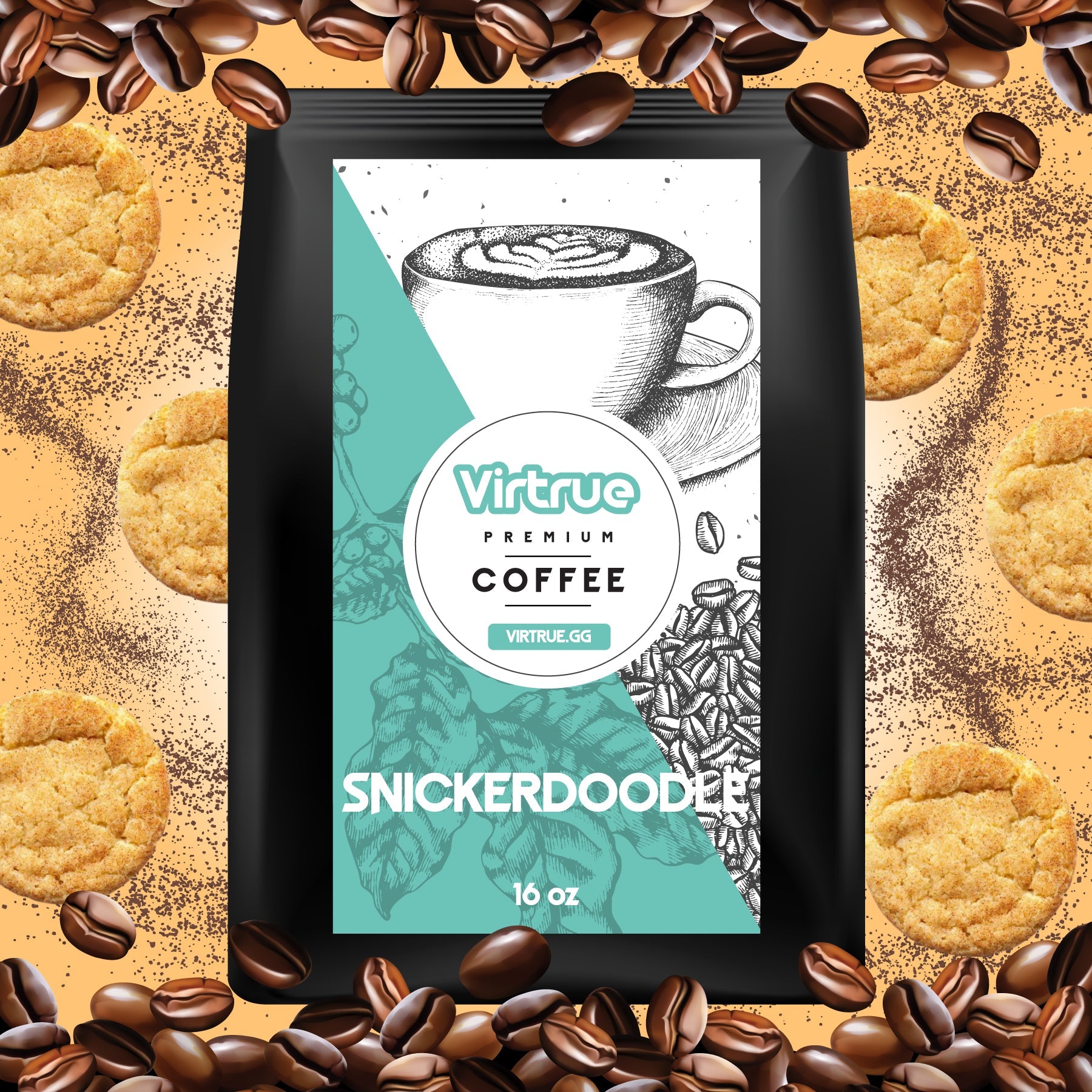 Snickerdoodle Flavored Coffee – 16oz | Virtrue Premium by Virtrue