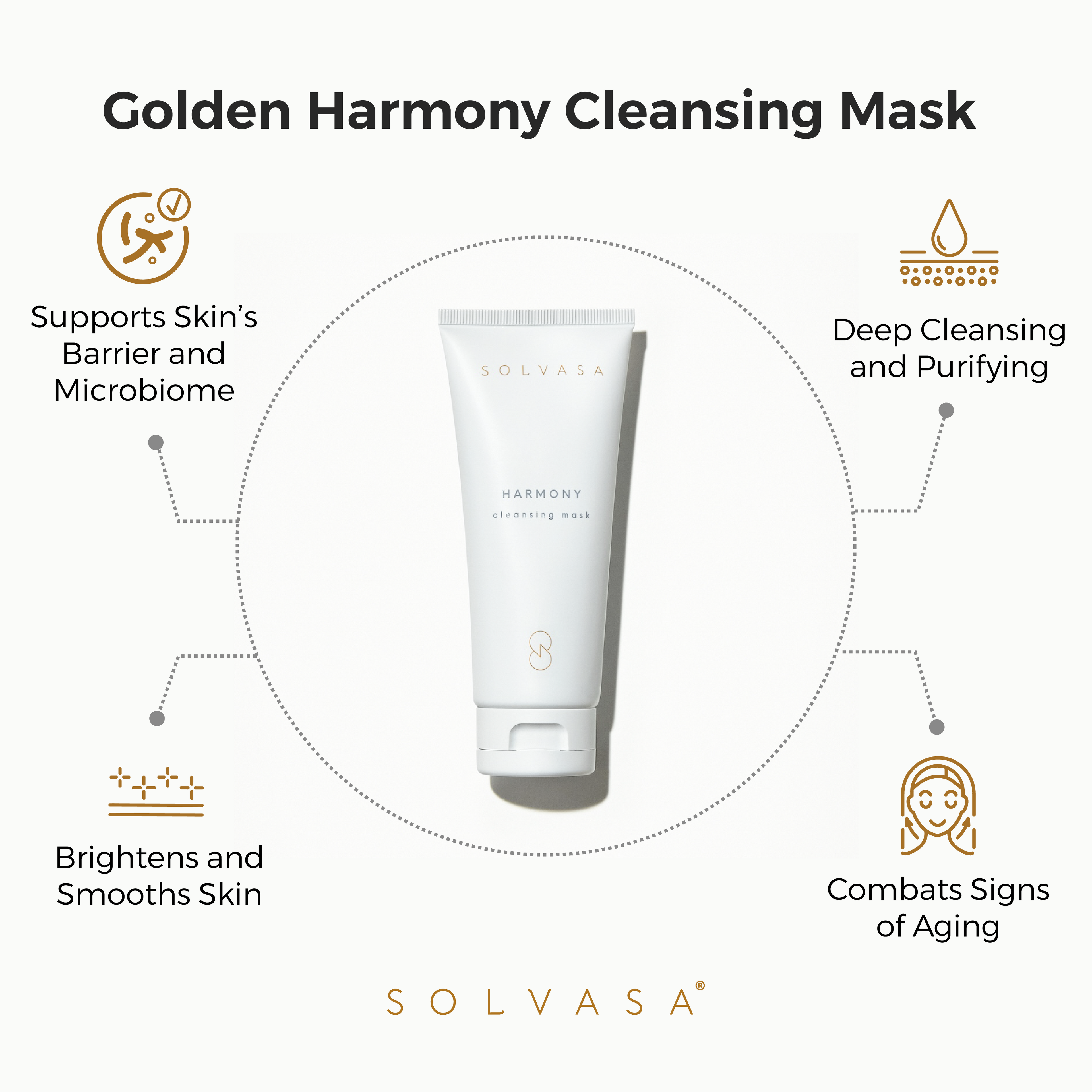 Golden Harmony Cleansing Mask by Solvasa