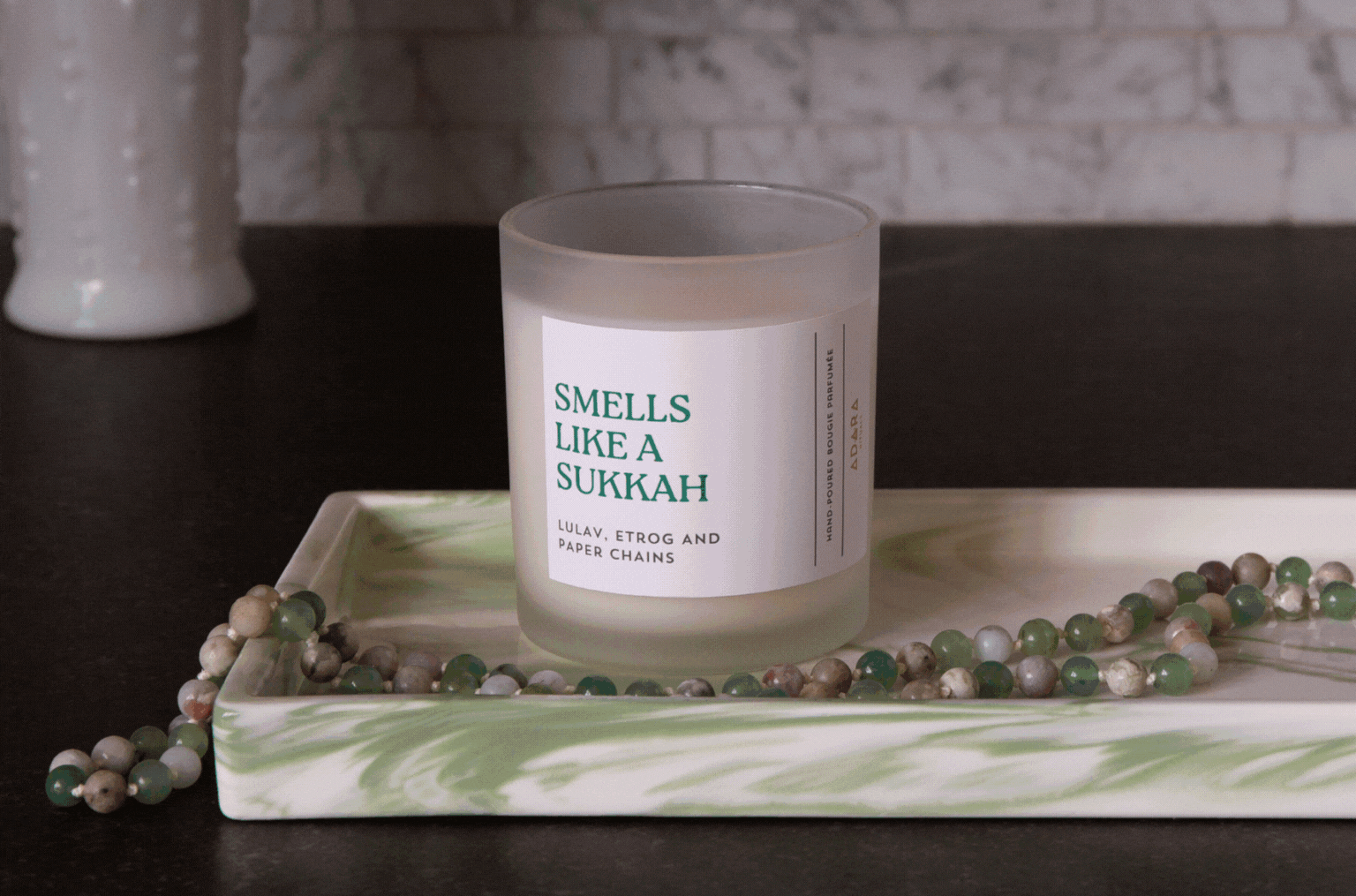 Smells Like A Sukkah - Lulav, Etrog, and Paper Chains Scented Candle by Adara Rituals