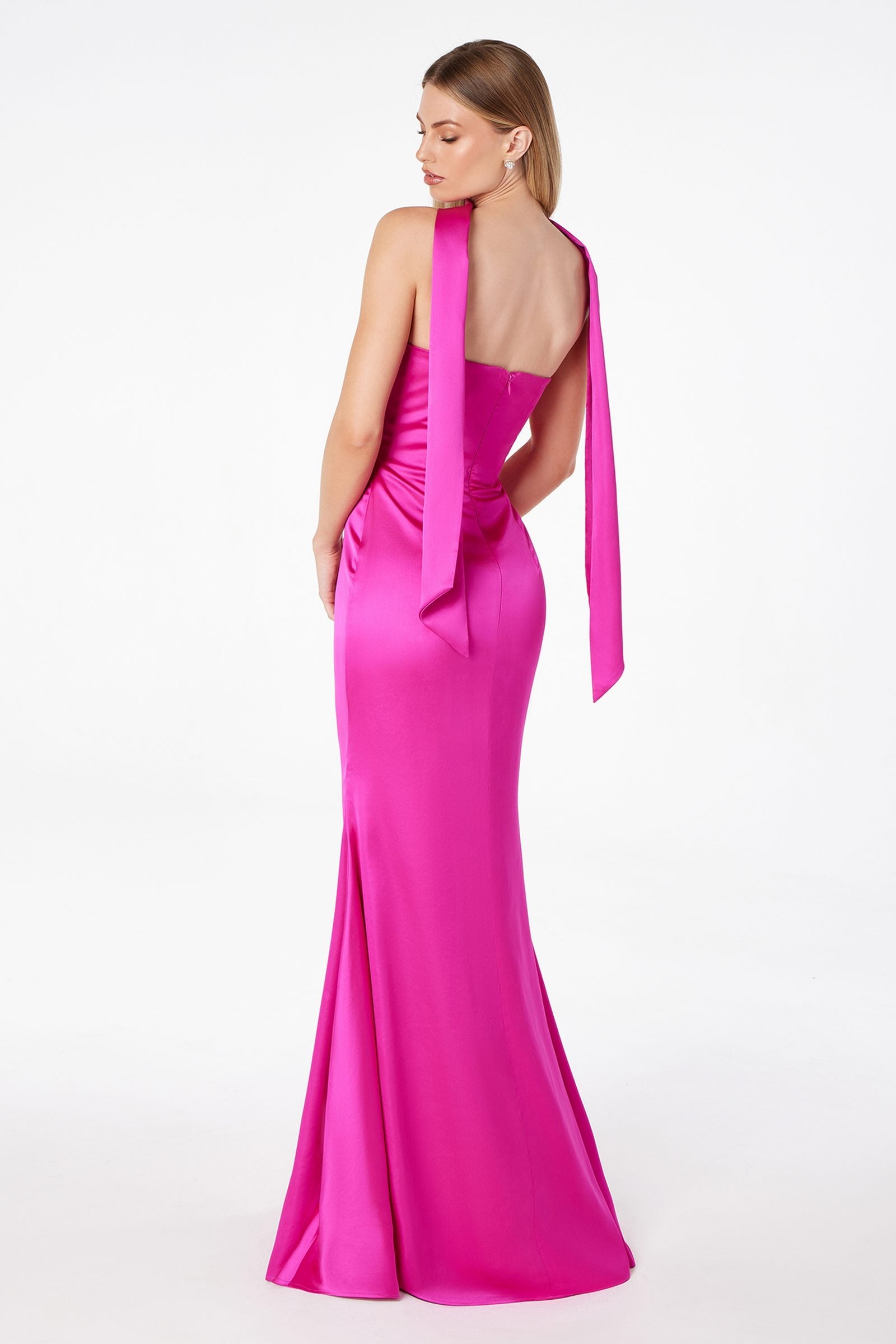 Astee T2012 Strapless Fitted Mermaid Gown with Scarf by DiscountDressShop