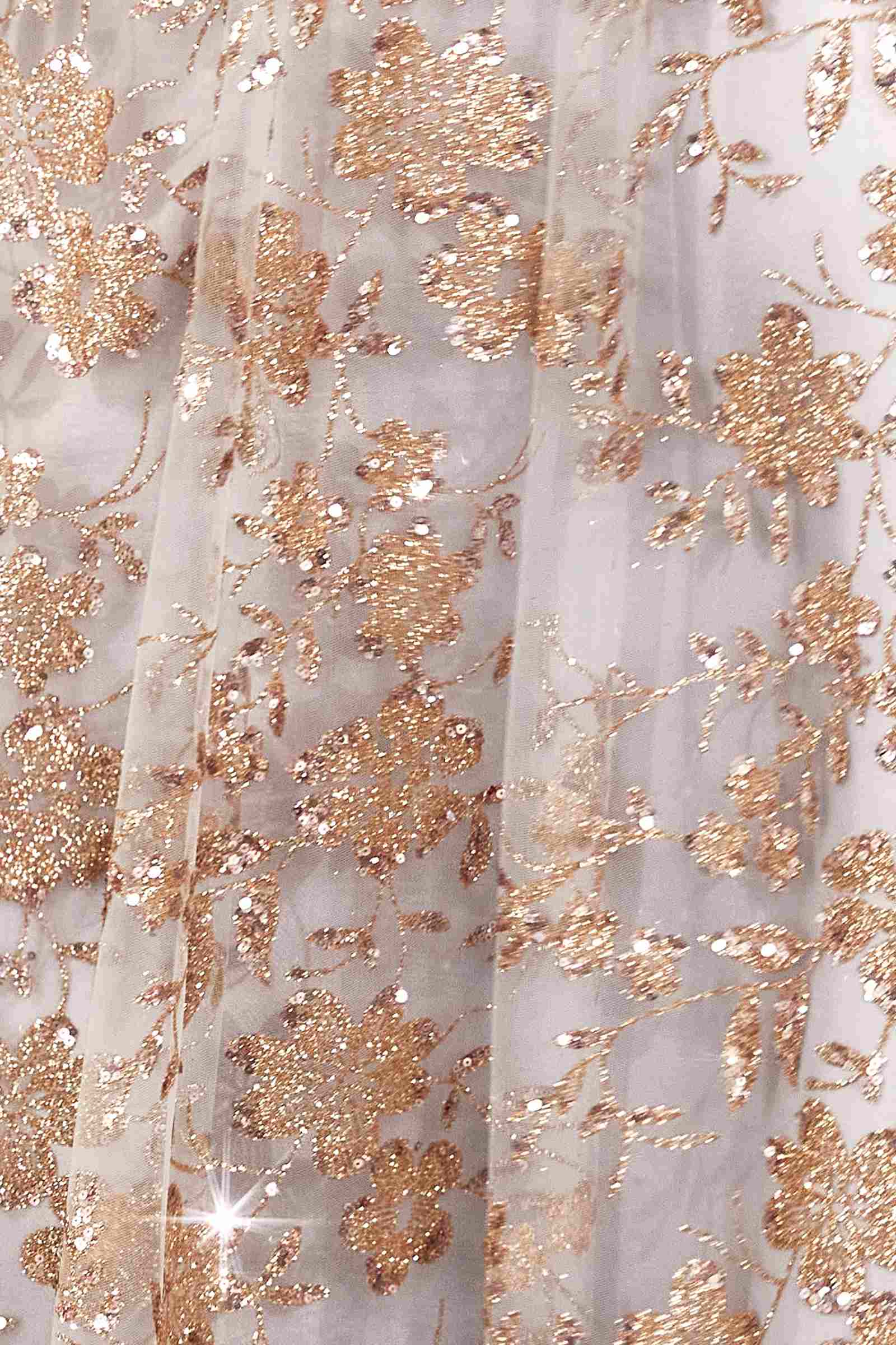 Ladivine Amoris T606 Long Sleeveless Glitter Print A-Line Gown by DiscountDressShop