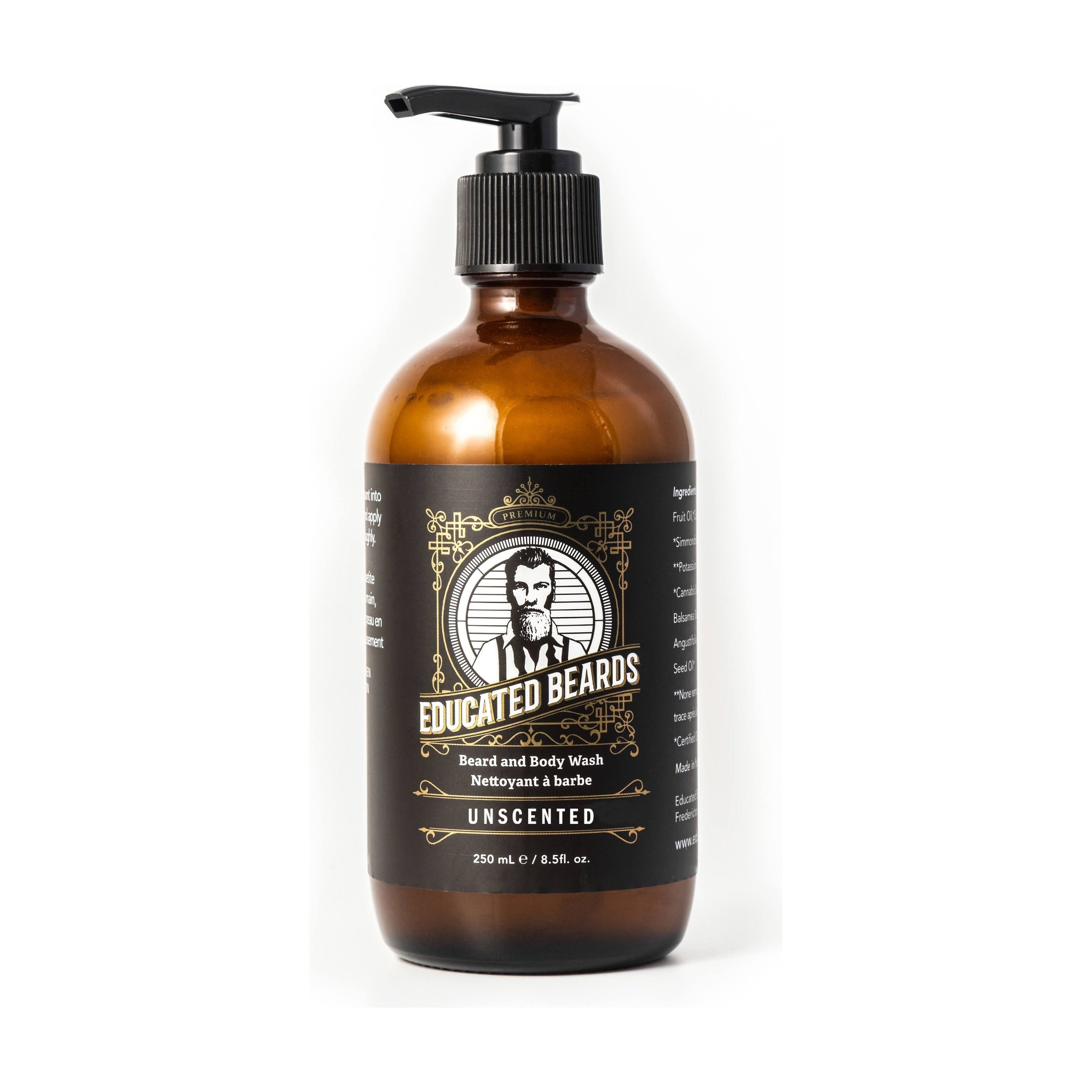 Educated Beards Unscented Beard & Body Wash 250ml by Pasteur Pharmacy