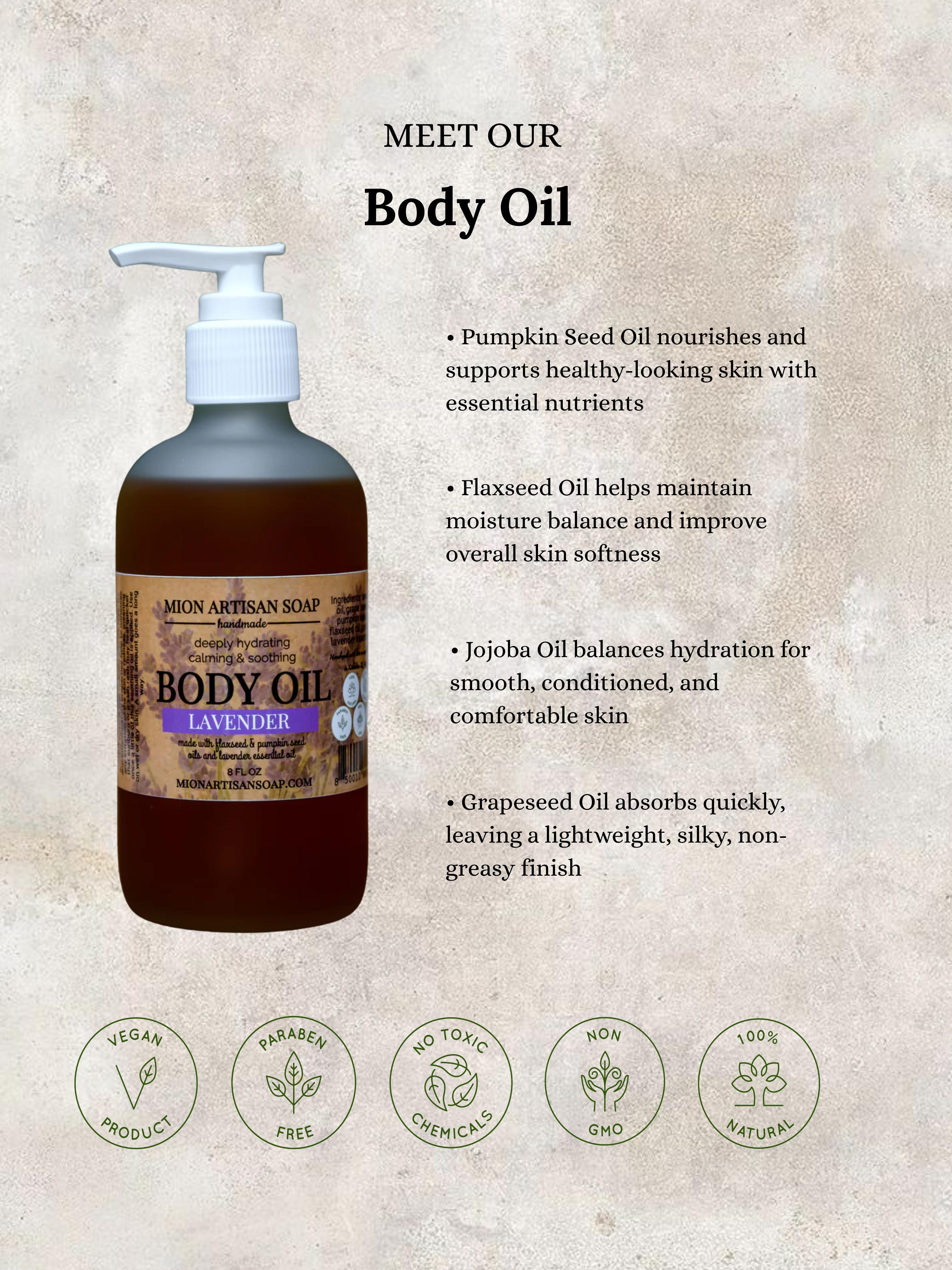 Lavender Body Oil | Packed With Antioxidants by MION Artisan Soap Co.