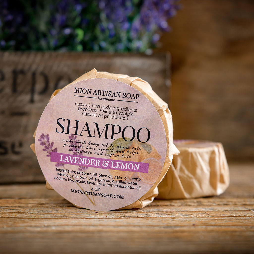 Shampoo Bar | Lavender & Lemon | best for dry and damaged hair by MION Artisan Soap Co.