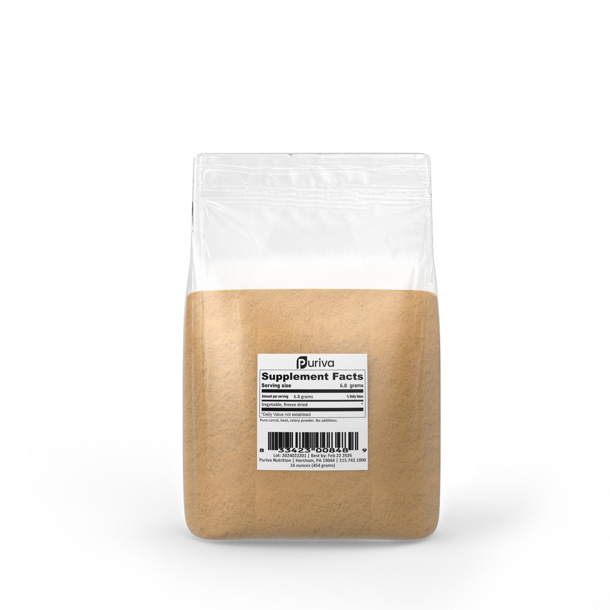 Vegetable powder, 1 pound, Puriva Nutrition by Puriva Nutrition