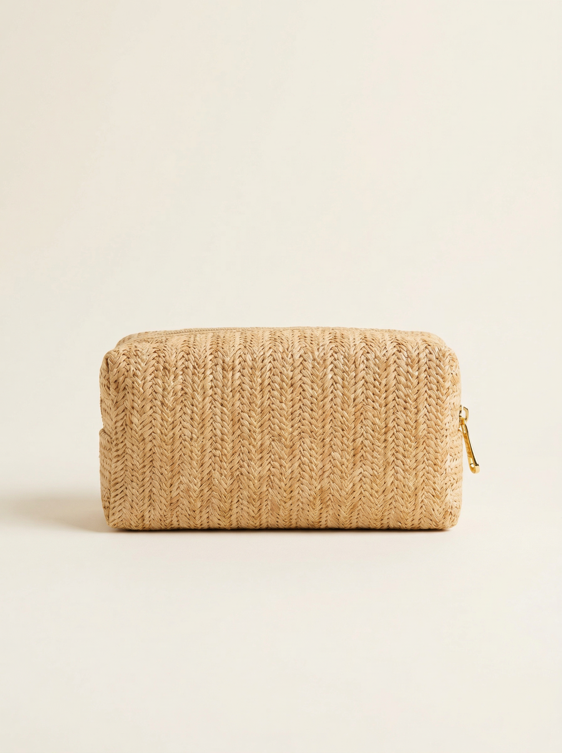 Vintage Woven Straw Makeup Bag Travel Cosmetic Toiletry Organizer Pouch by LINTICO