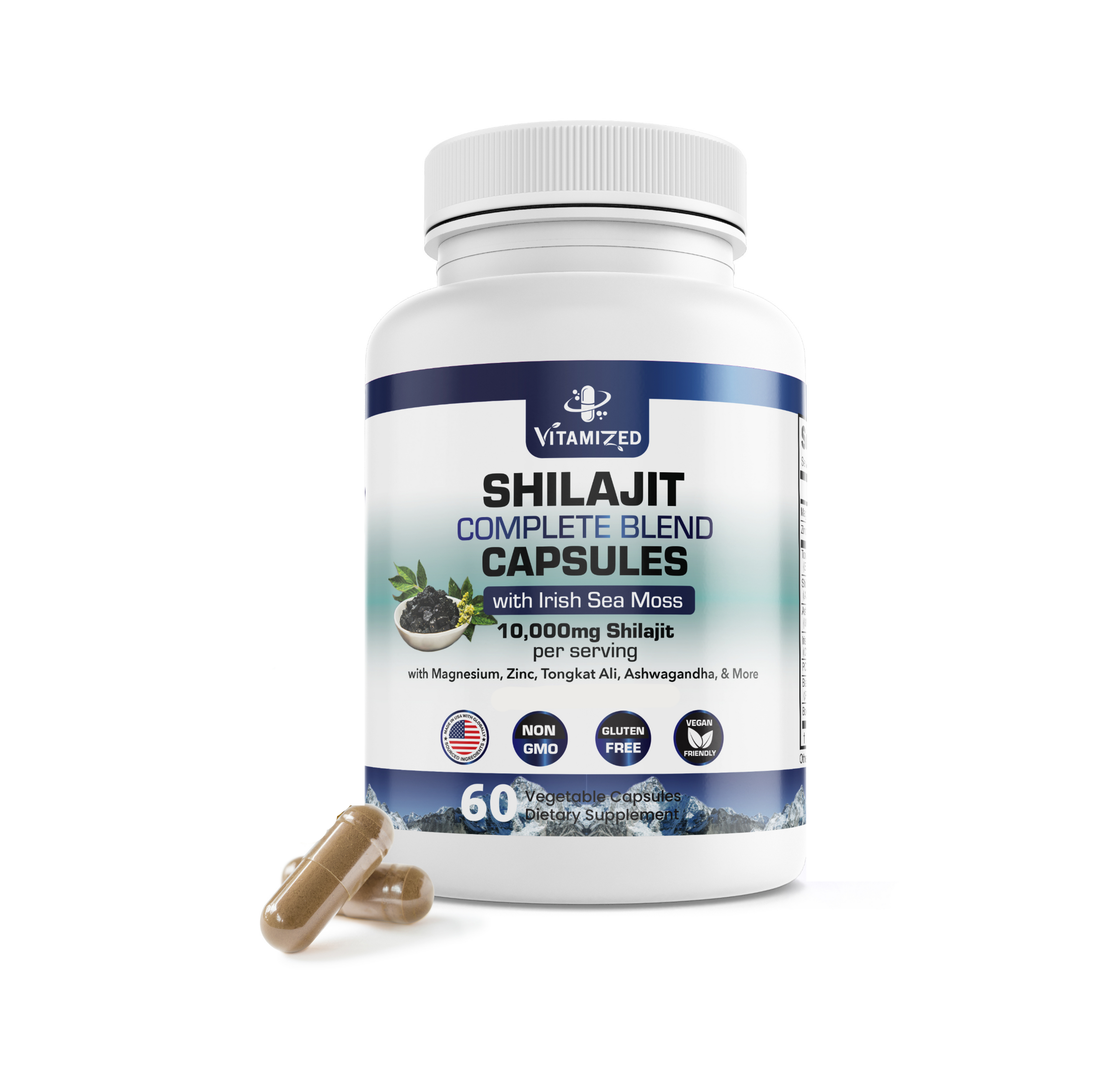Shilajit Complete Blend - Energy and Endurance - Pure Shilajit Extract - 60 Capsules by The VITAMIZED Shop