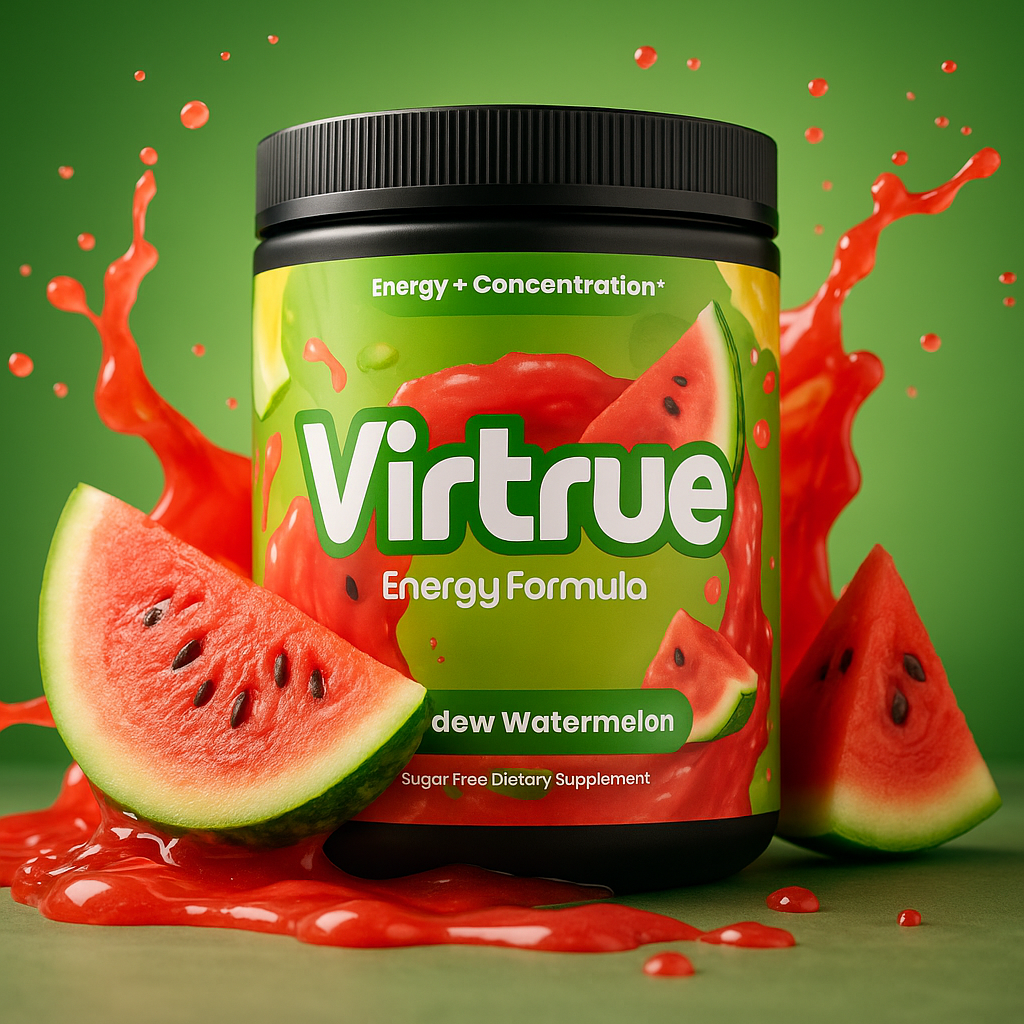 Watermelon Pre-Workout Energy Powder + Focus Boost & Hydration | Sugar Free by Virtrue