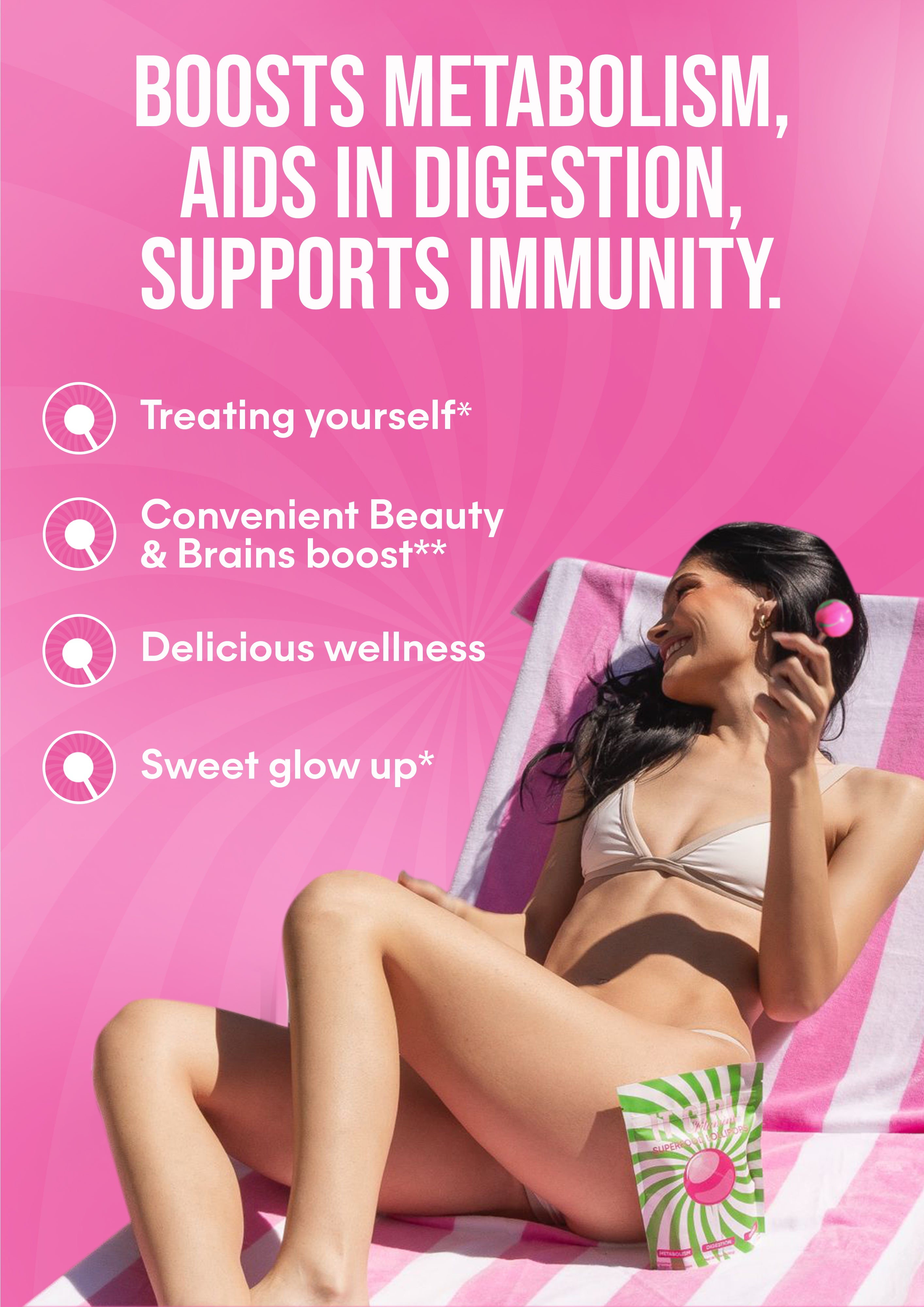 It Girl Superfood Greens Lollipops - Vegan Candy with Supergreens, Vitamins & Antioxidants by It Girl Vitamins