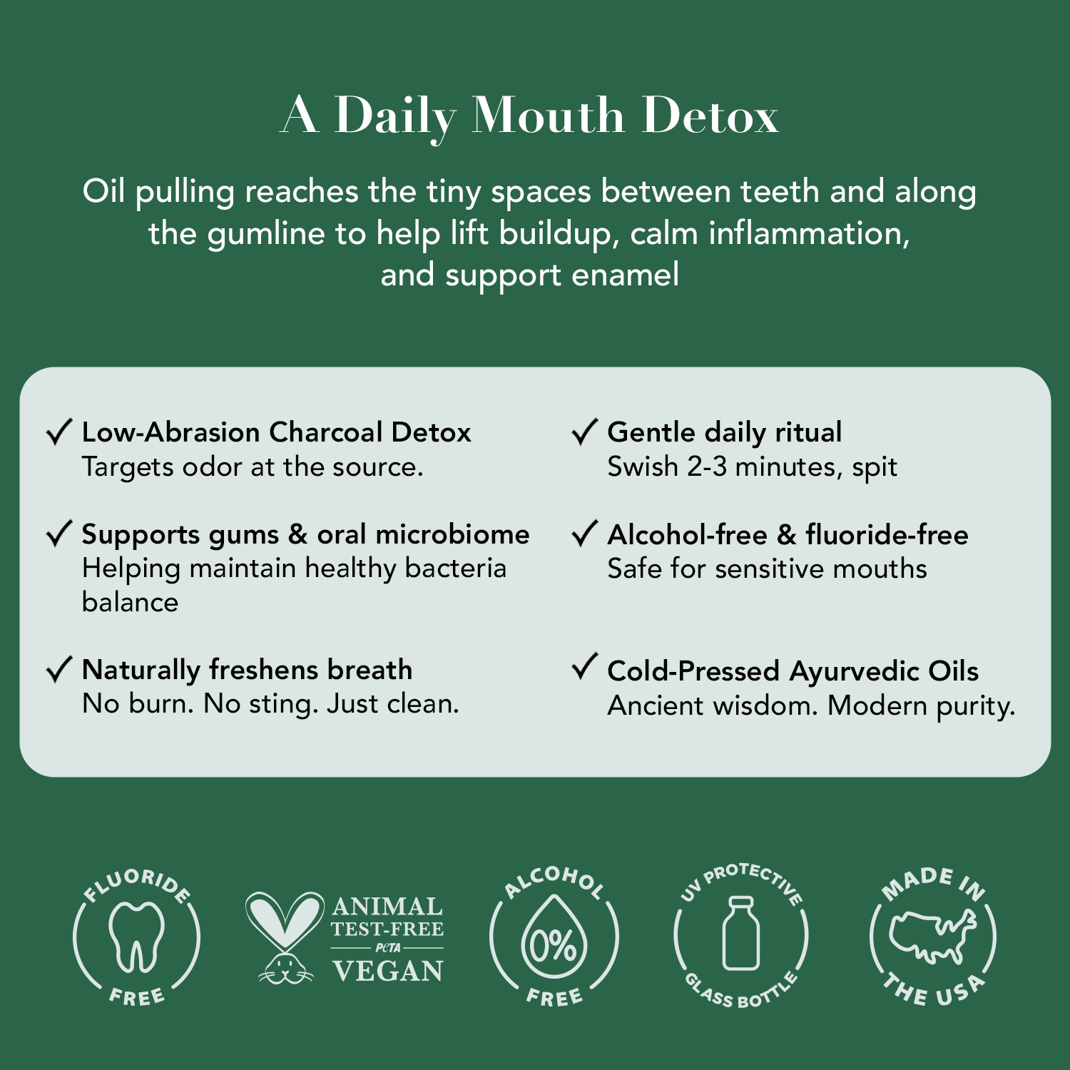 Terra & Co.® Oil Pulling Bundle – Gentle Green + Brilliant Black | Ayurvedic Detox, Enamel Protection & Whitening by Terra & Co.