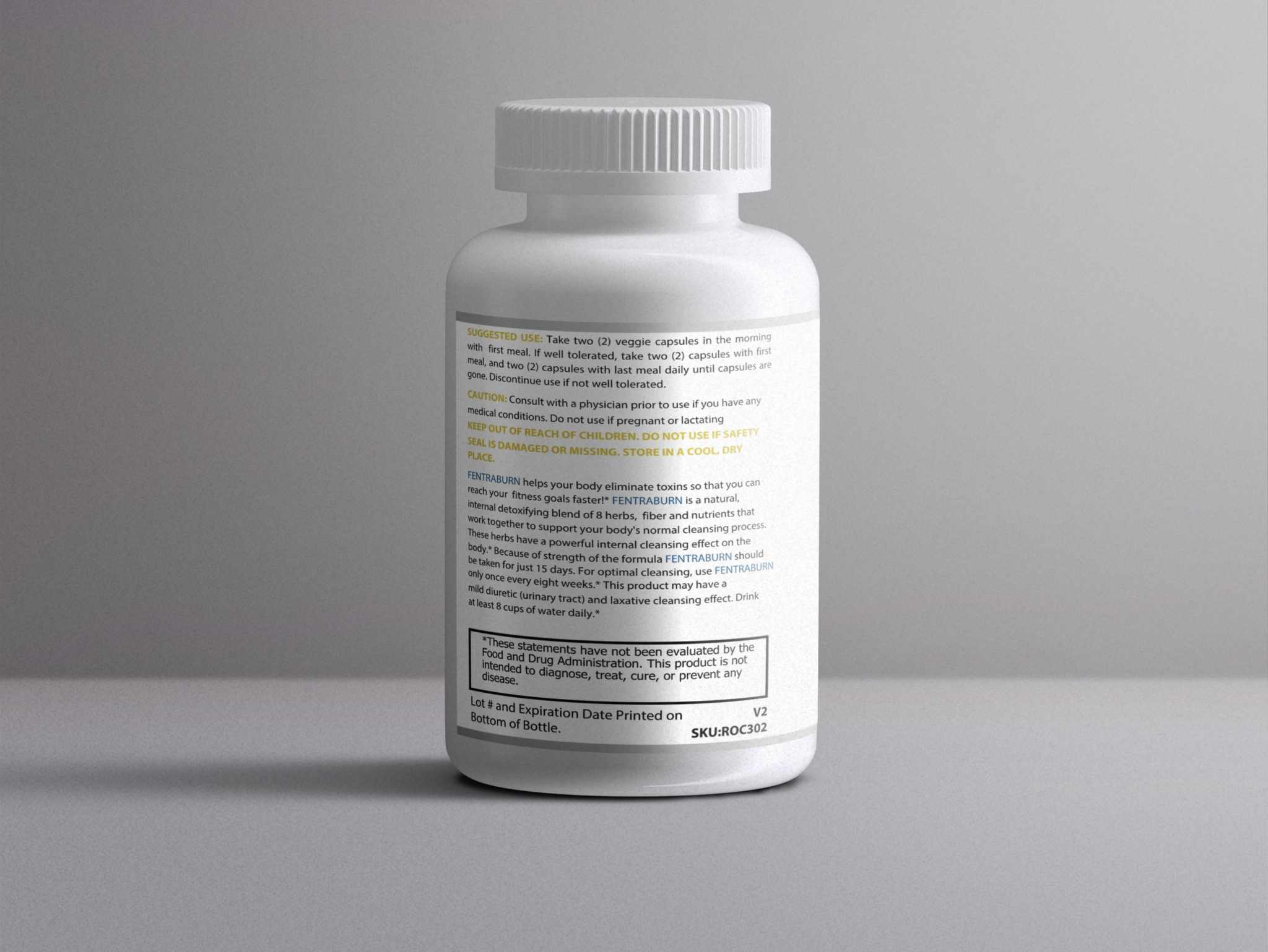 FENTRABURN: Metabolic Cleanse Support | 60 Capsules – Psyllium Husk, Probiotics & Botanical Blend for Appetite Management by 2020WFG
