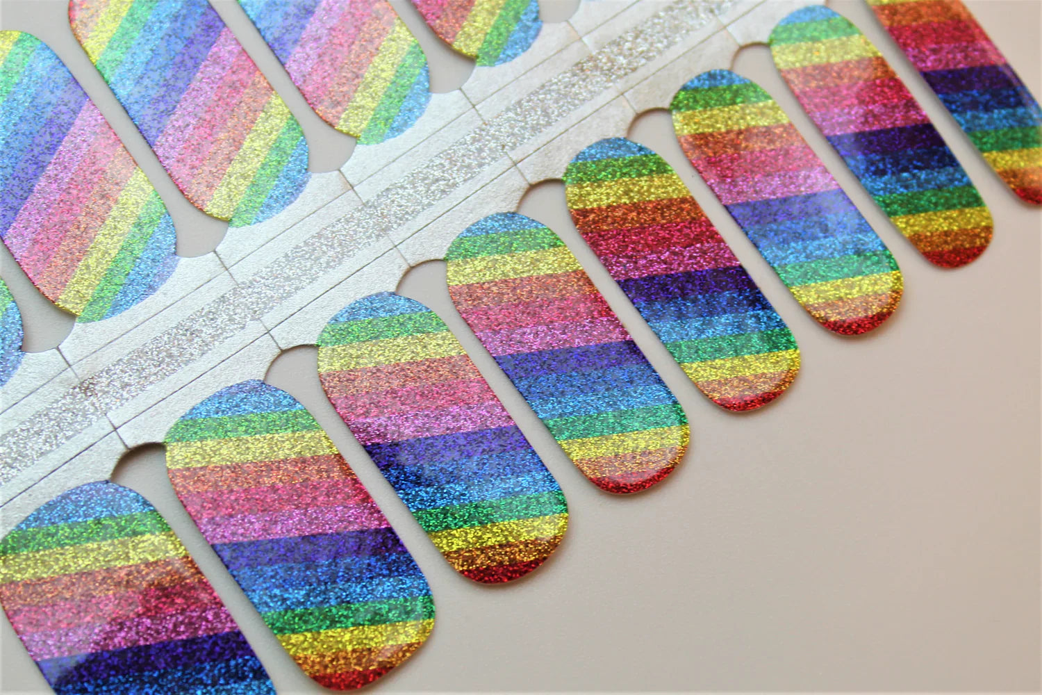 Rainbow Glitter by Candied Nails
