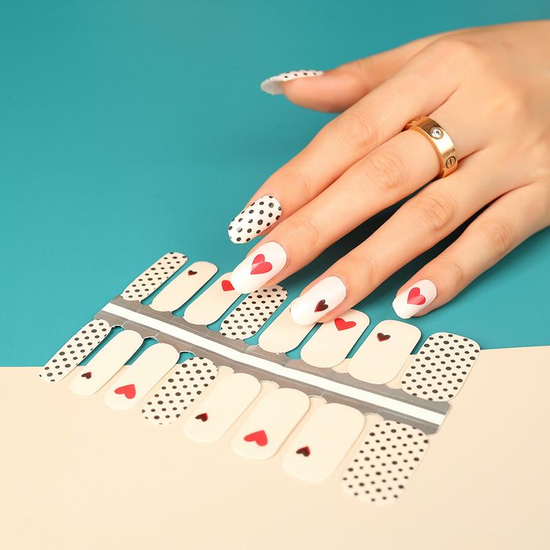 Polka Dot Hearts by Candied Nails