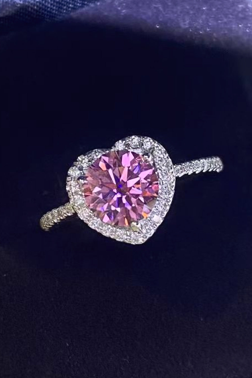 Lifelong Journey 1 Carat Pink Sparkala™ Heart Ring by Sparkala