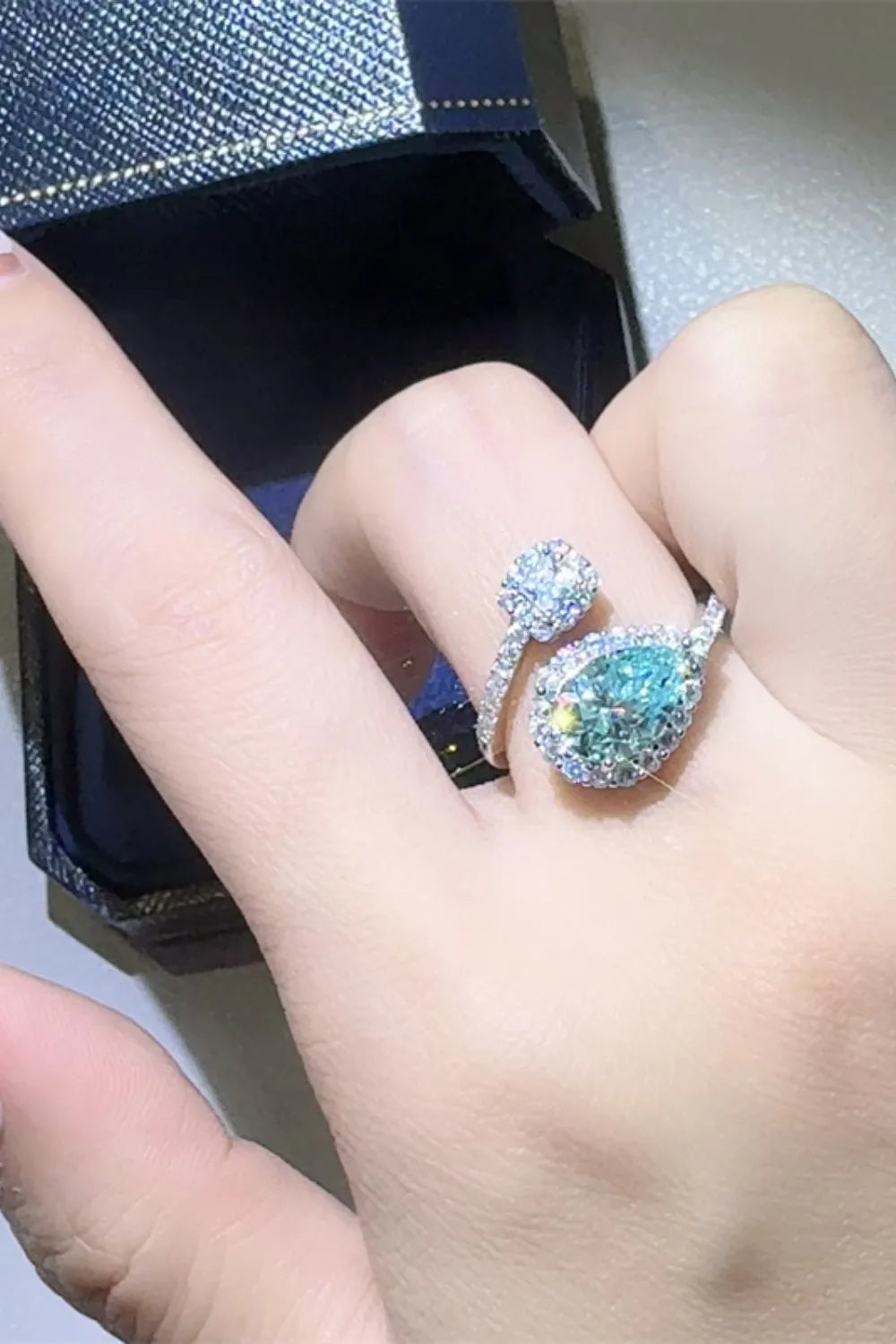 2 Carat Sparkala™ 925 Sterling Silver Bypass Ring by Sparkala