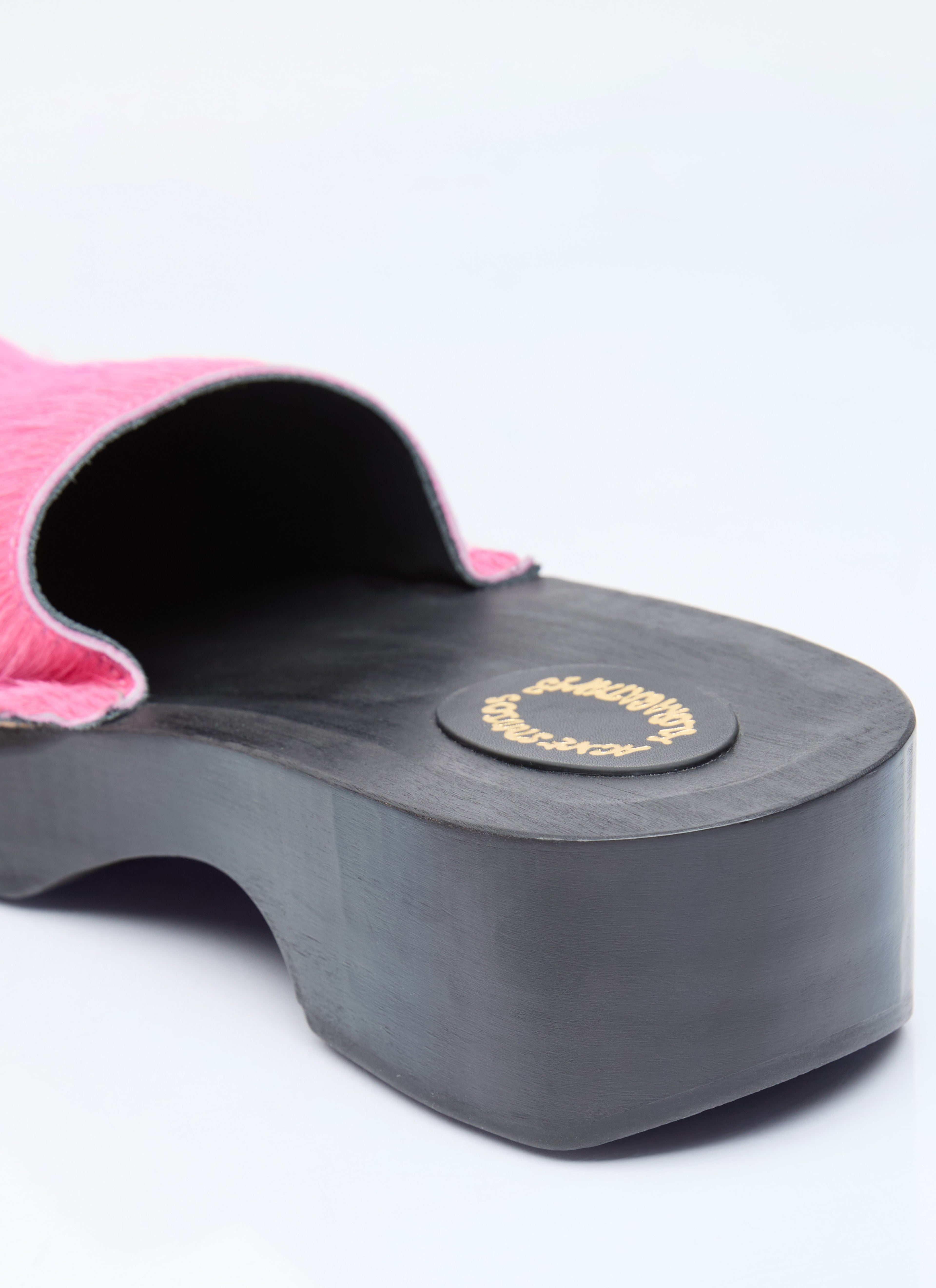 Acne Studios Women Hairy Wood Clogs by Luosophy