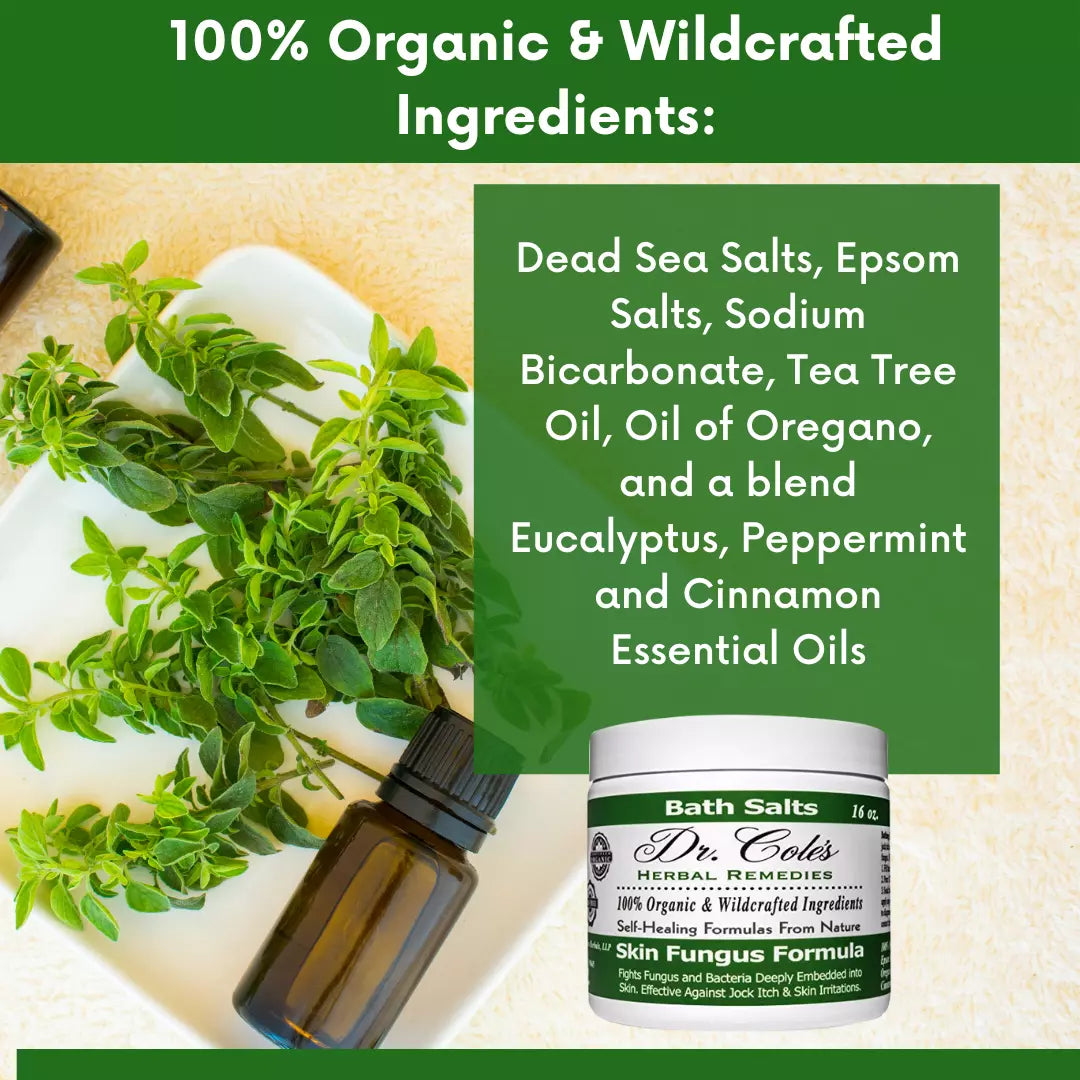 11 - Dr. Cole’s Organic Anti-fungal Skin Soaking Salts by COLEHERBALS LLC
