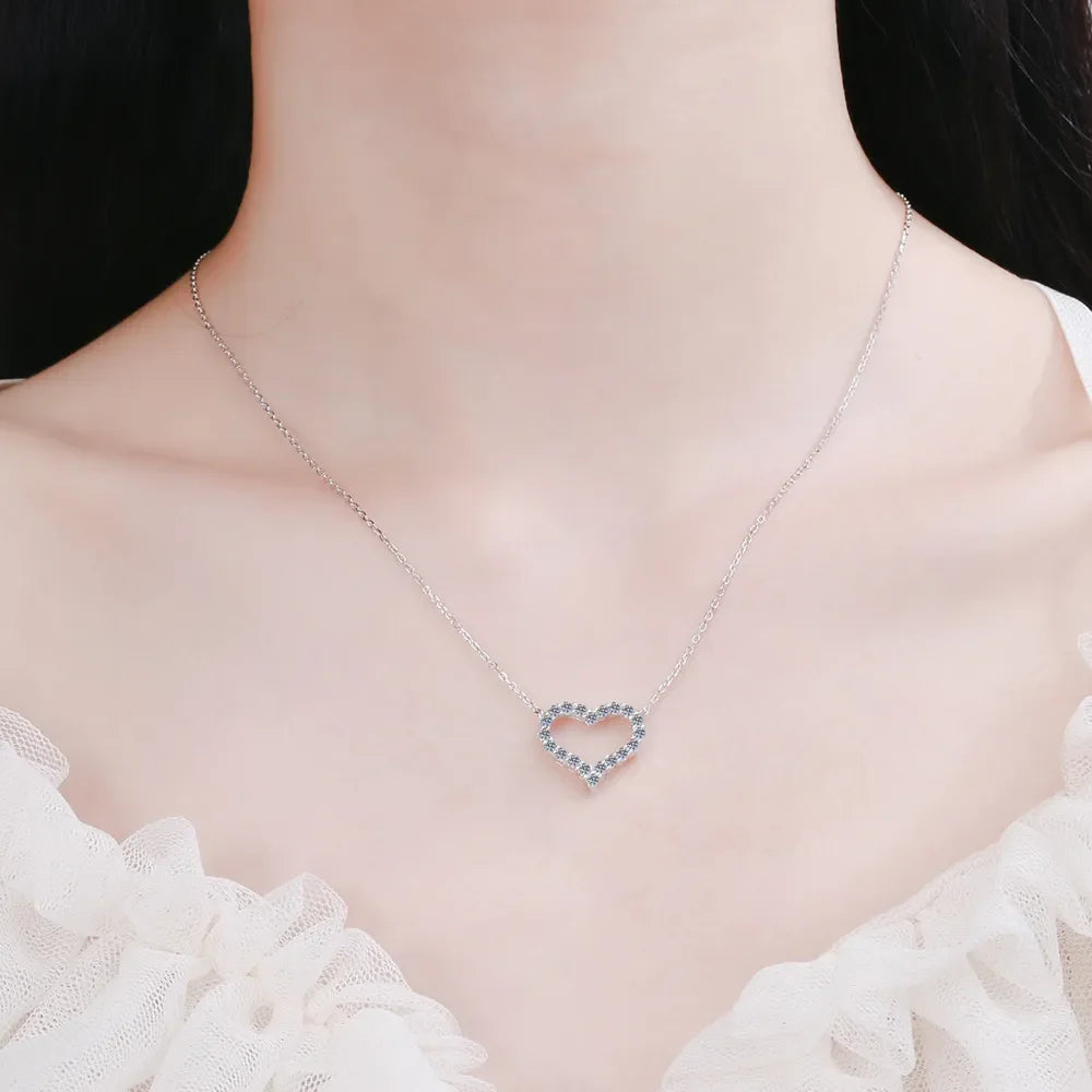 Sparkala™ 925 Sterling Silver Heart Shape Necklace by Sparkala
