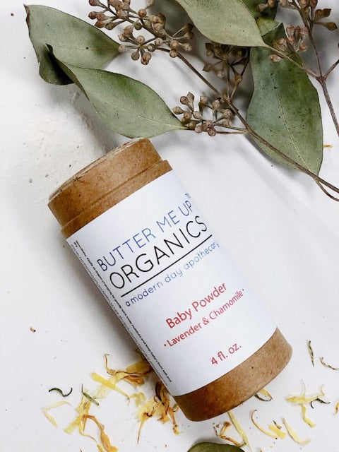 All Natural Talc Free Baby Powder / Organic Baby Powder / Feminine Powder by Butter Me Up Organics
