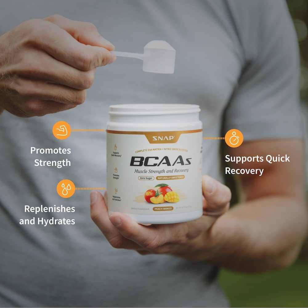 BCAA Powder (Peach Mango Flavor) by Snap Supplements