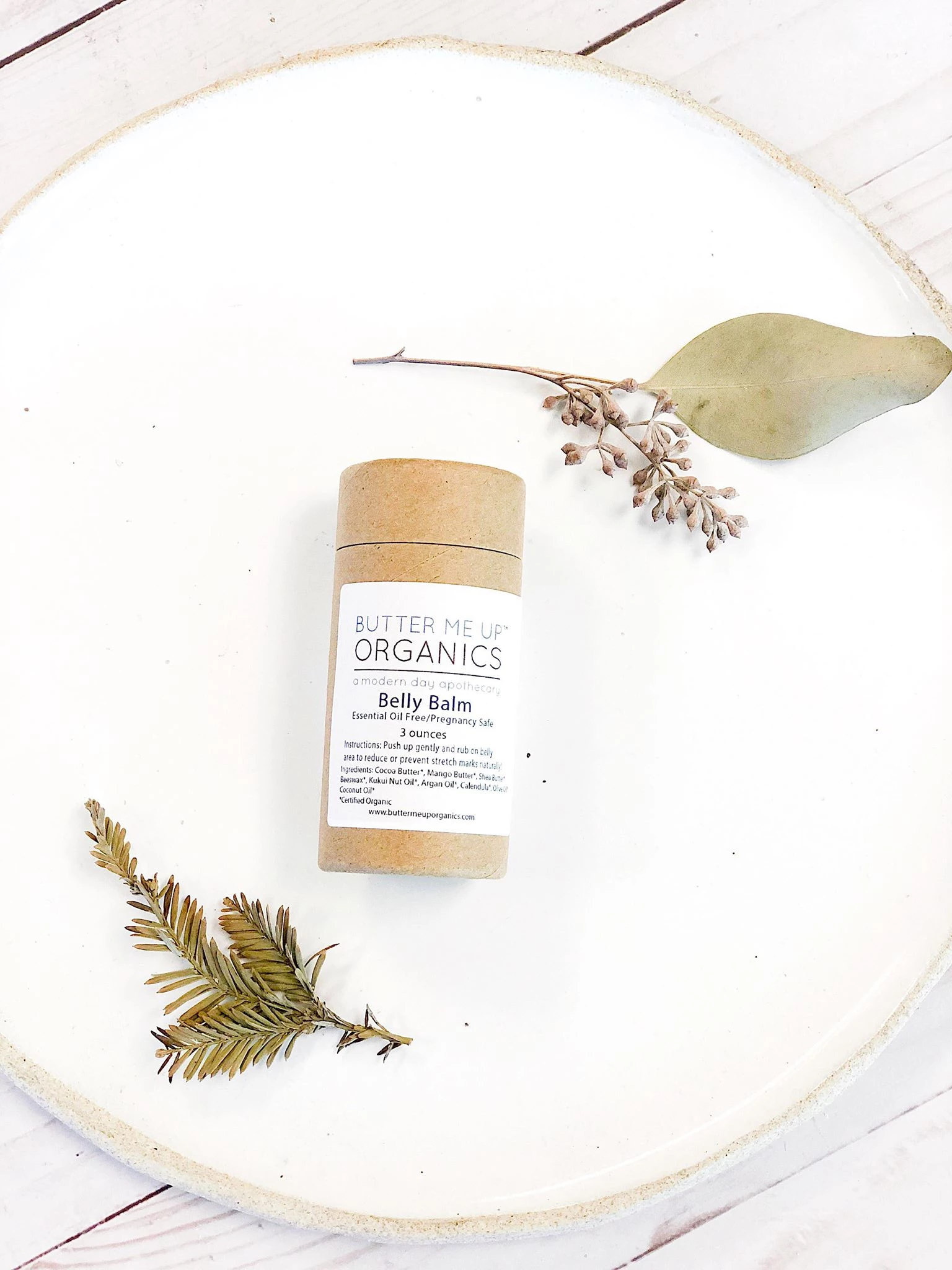 Belly Balm / Organic Pregnancy Balm / Strech Mark Balm by Butter Me Up Organics