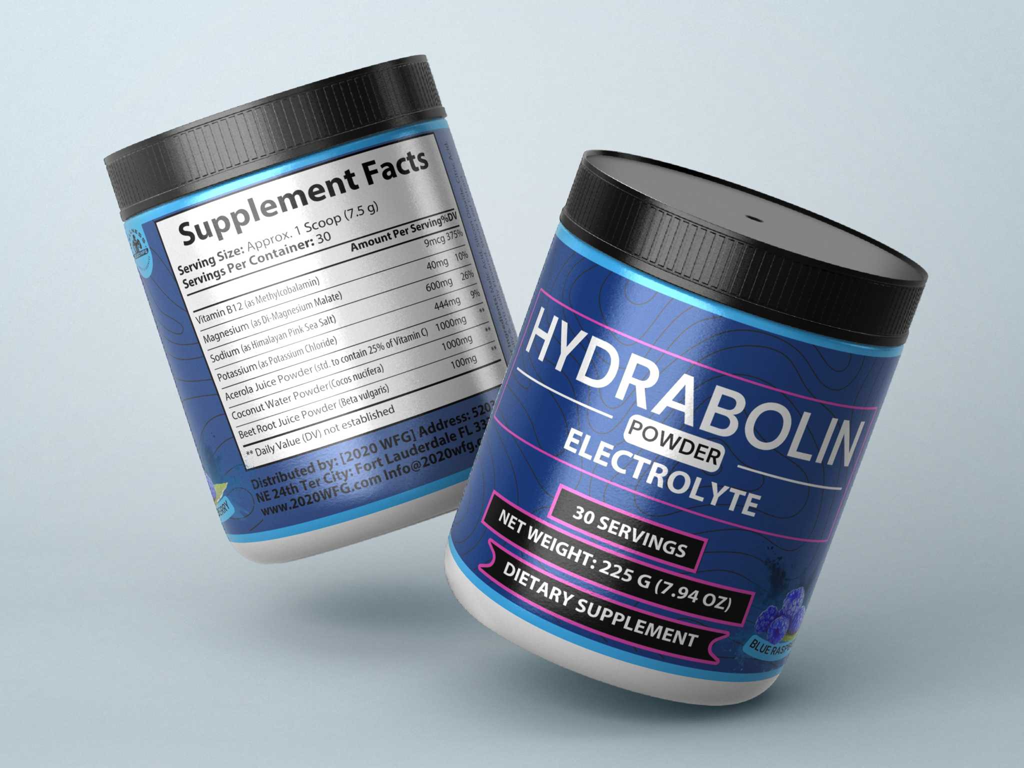 HYDRABOLIN – Advanced Electrolyte Formula | Blue Raspberry Flavor by 2020WFG