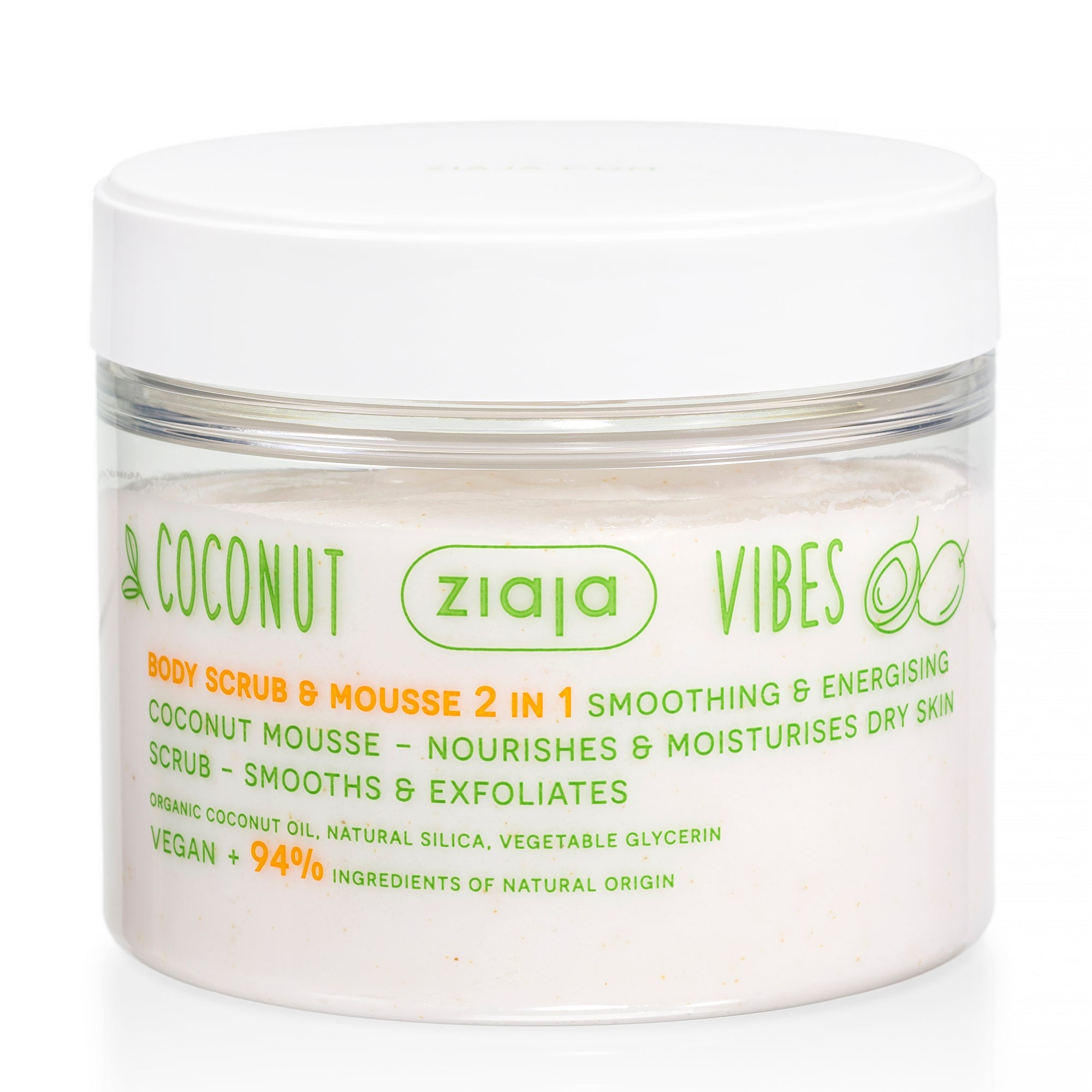Coconut Vibes Body Scrub & Mousse 2 in 1 by Ziaja® USA Webstore