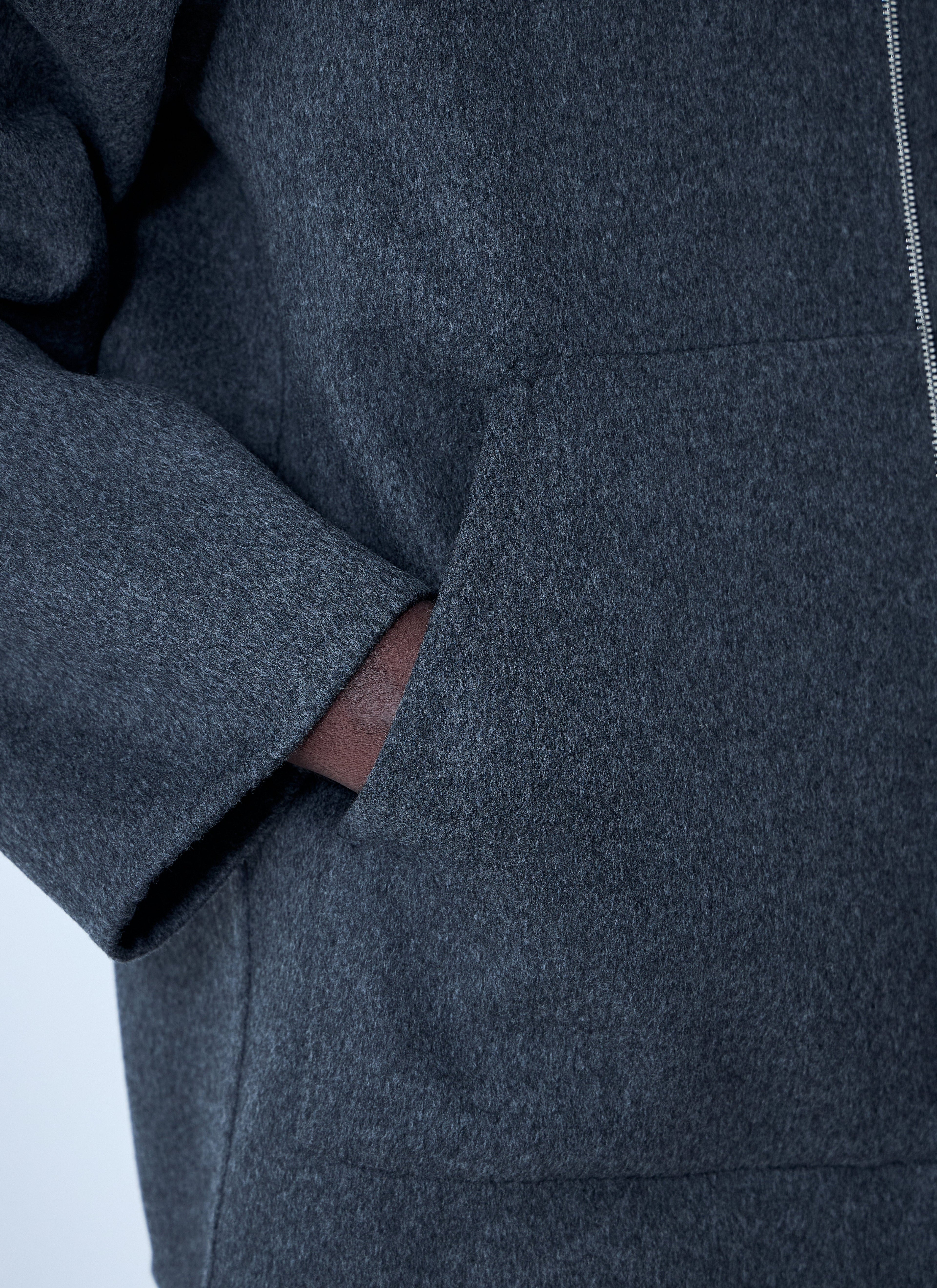 Bottega Veneta Men Double Face Wool Hooded Jacket by Luosophy