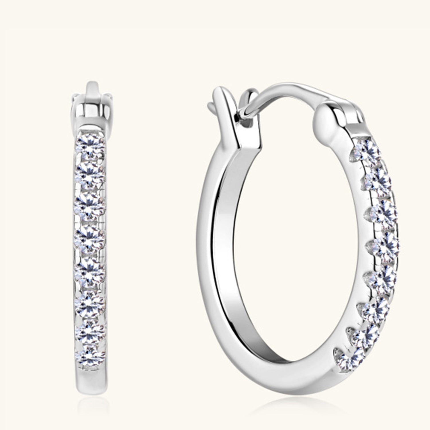 Pure Sterling Silver Sparkala™ Huggie Earrings by Sparkala