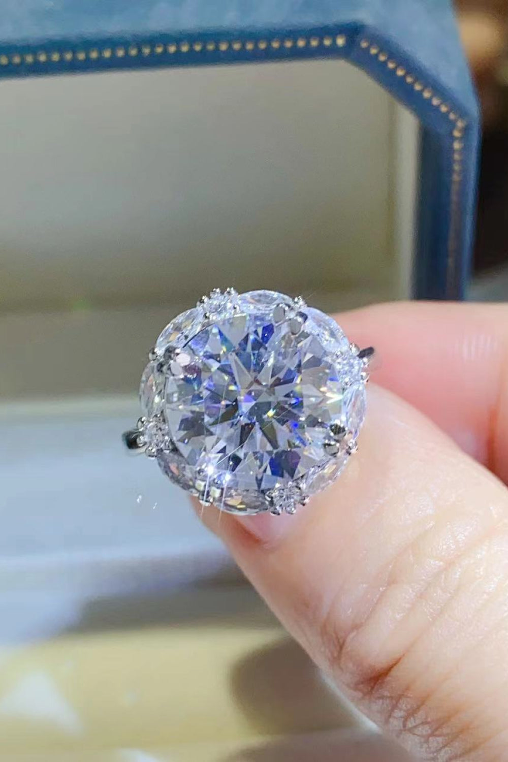 5 Carat Brilliant Round Cut Sparkala™ Platinum Over Pure Sterling Silver Ring by Sparkala
