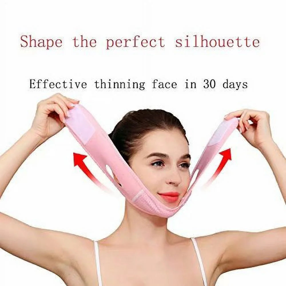 Reusable V Line Mask,V Shaped Face Mask for Sagging,Refined Jawline Support Strap,Adjustable Facial Slimming Strap,Chin up & Face Lifting Belt by Korean Skin Care