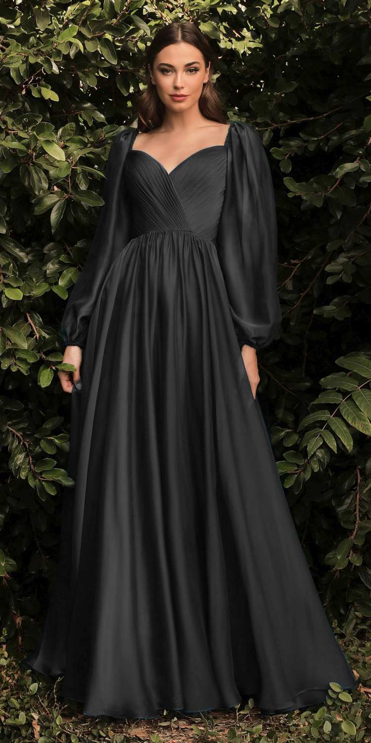 Cinderella Divine CD243 Long Sleeve A-Line Dress by DiscountDressShop