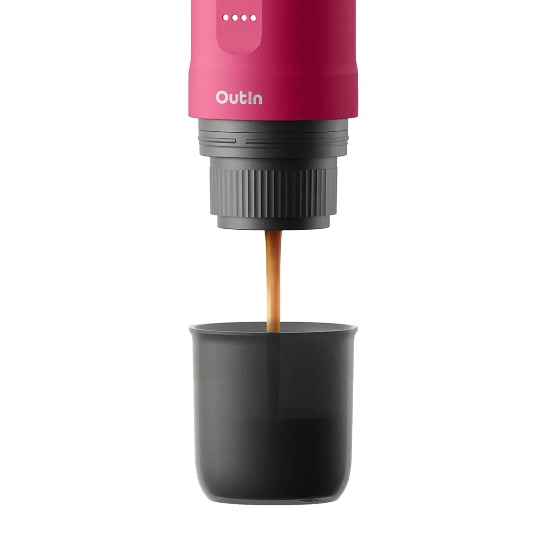 Nano Portable Espresso Machine (Fuchsia Pink) by OutIn