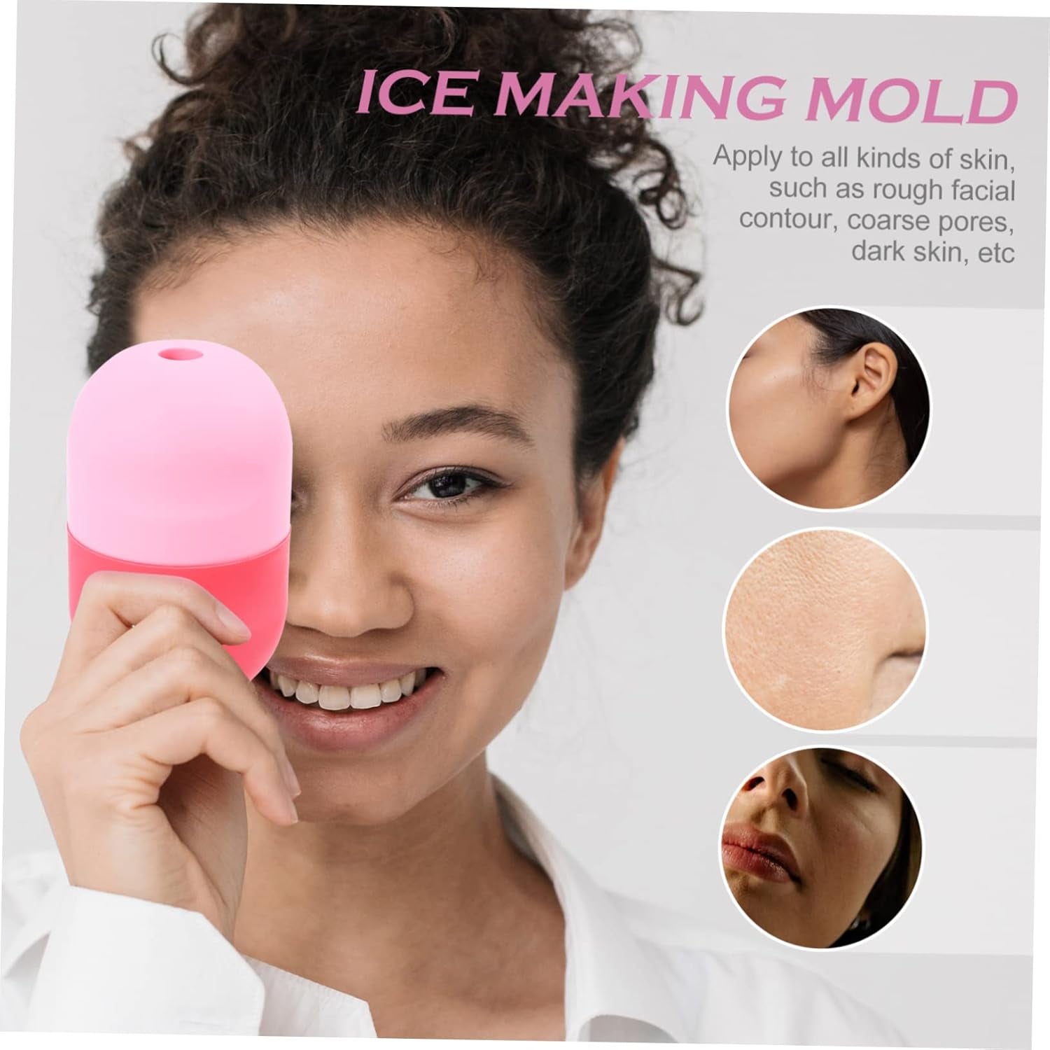 Silicone Ice Face Roller for Skincare Manual Massage Tool to Reduce Puffiness and Dark Circles Versatile Eye Roller for Men and Women for Sunburn Relief and Skin Care Routine by Korean Skin Care