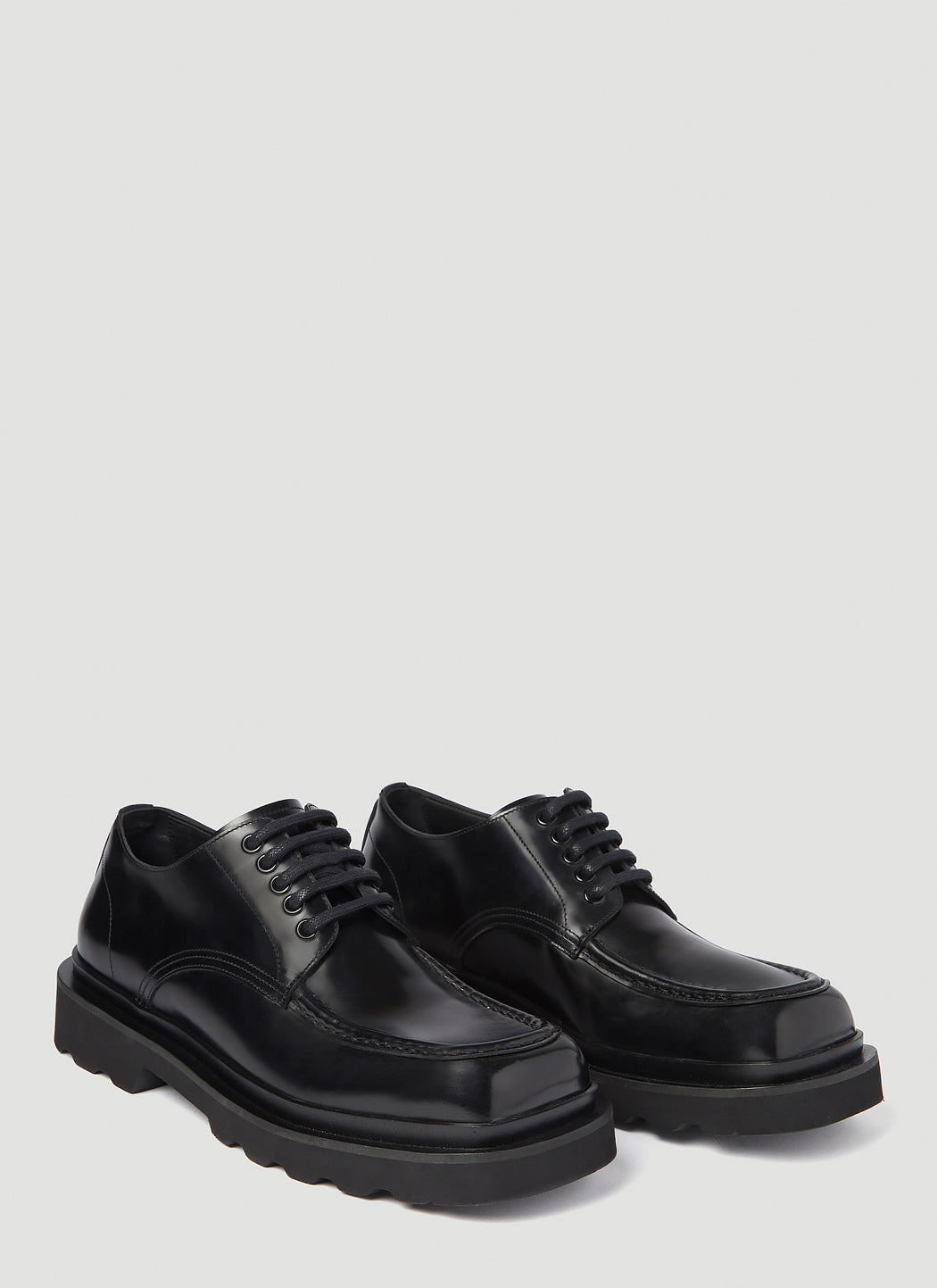 Dolce & Gabbana Men Brushed Leather Derby Shoes by Luosophy
