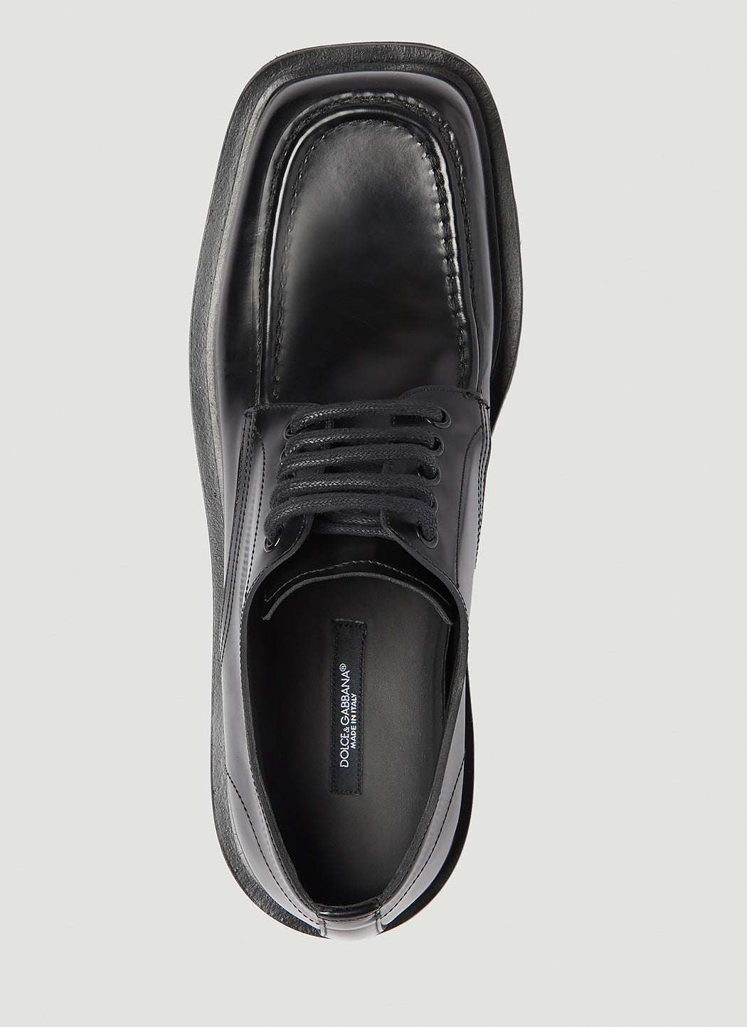 Dolce & Gabbana Men Brushed Leather Derby Shoes by Luosophy