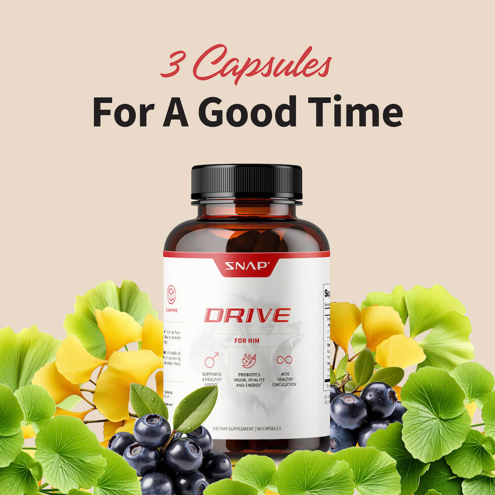Male Drive Stack + Free E-Book by Snap Supplements