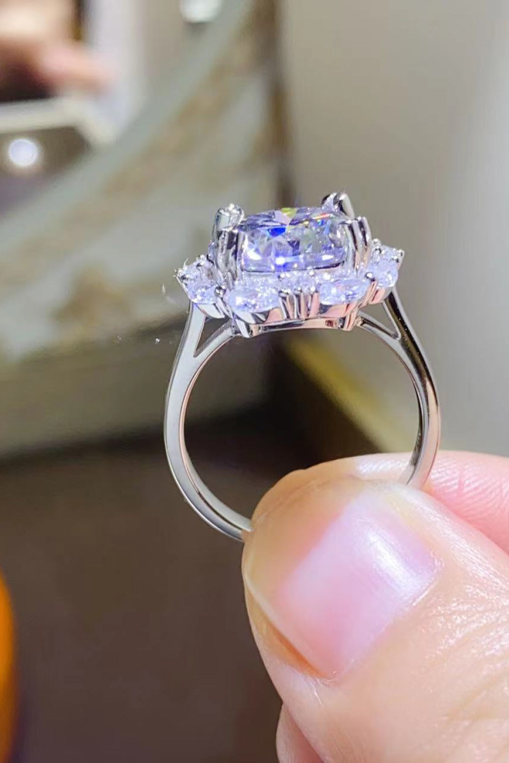 5 Carat Brilliant Round Cut Sparkala™ Platinum Over Pure Sterling Silver Ring by Sparkala