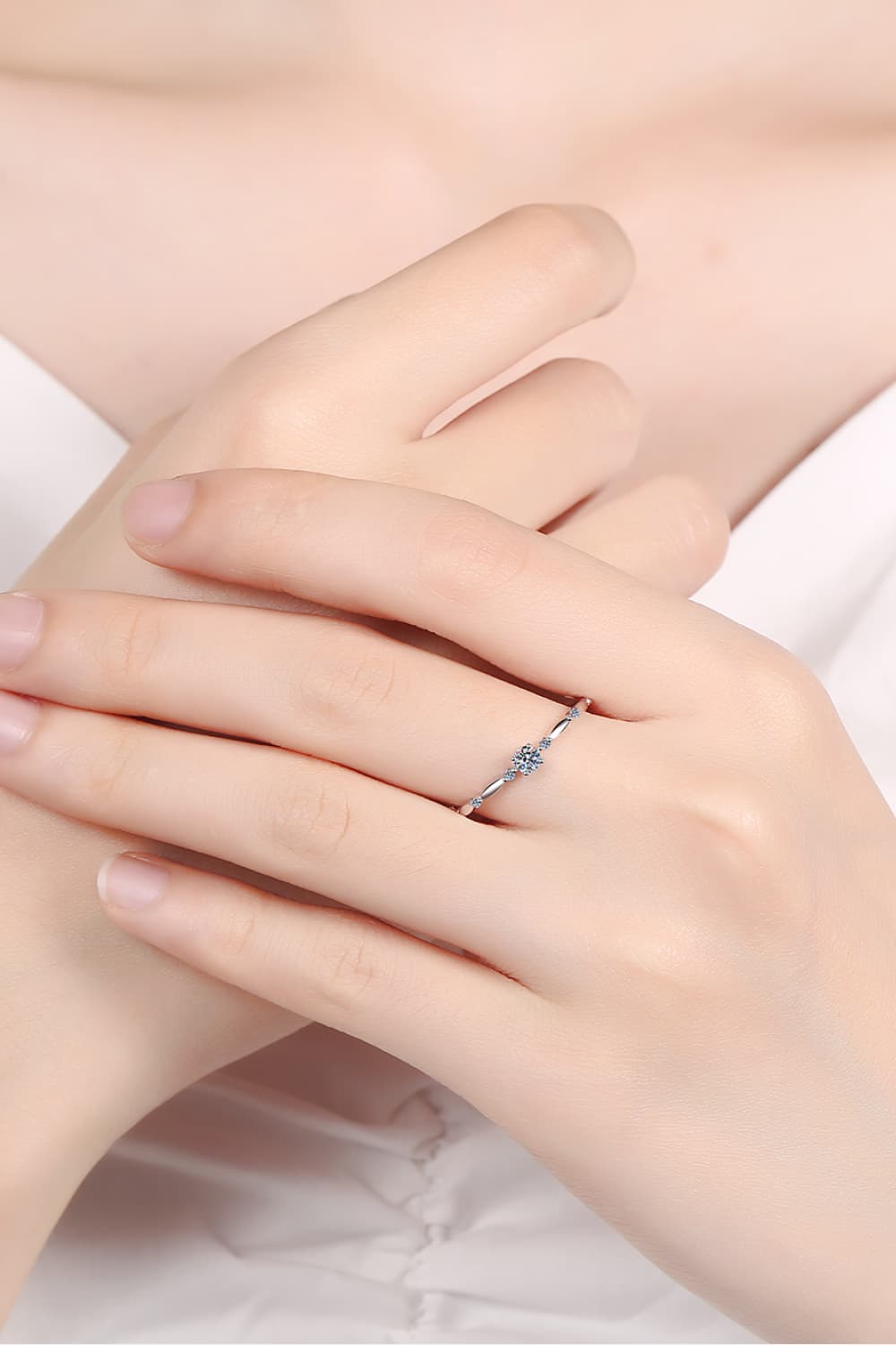 Sparkala™ 925 Sterling Silver Rhodium-Plated Beaded Ring by Sparkala