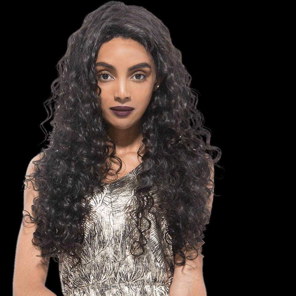 Ebin Dress 9A Lace Front Wig, Deep Wave 22"