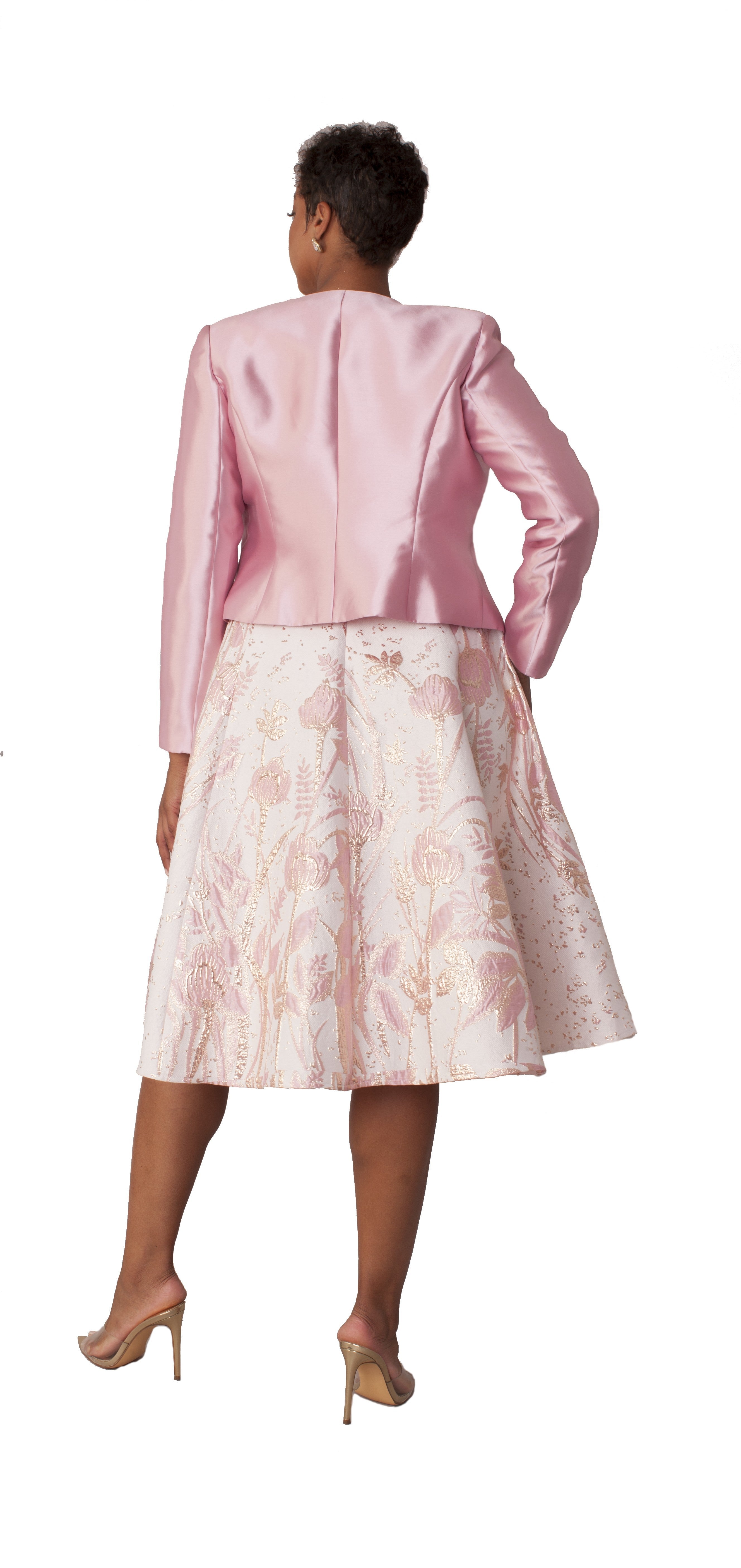 Elegant Two-Piece Brocade Dress & Jacket Set- 4853 by Tally Taylor
