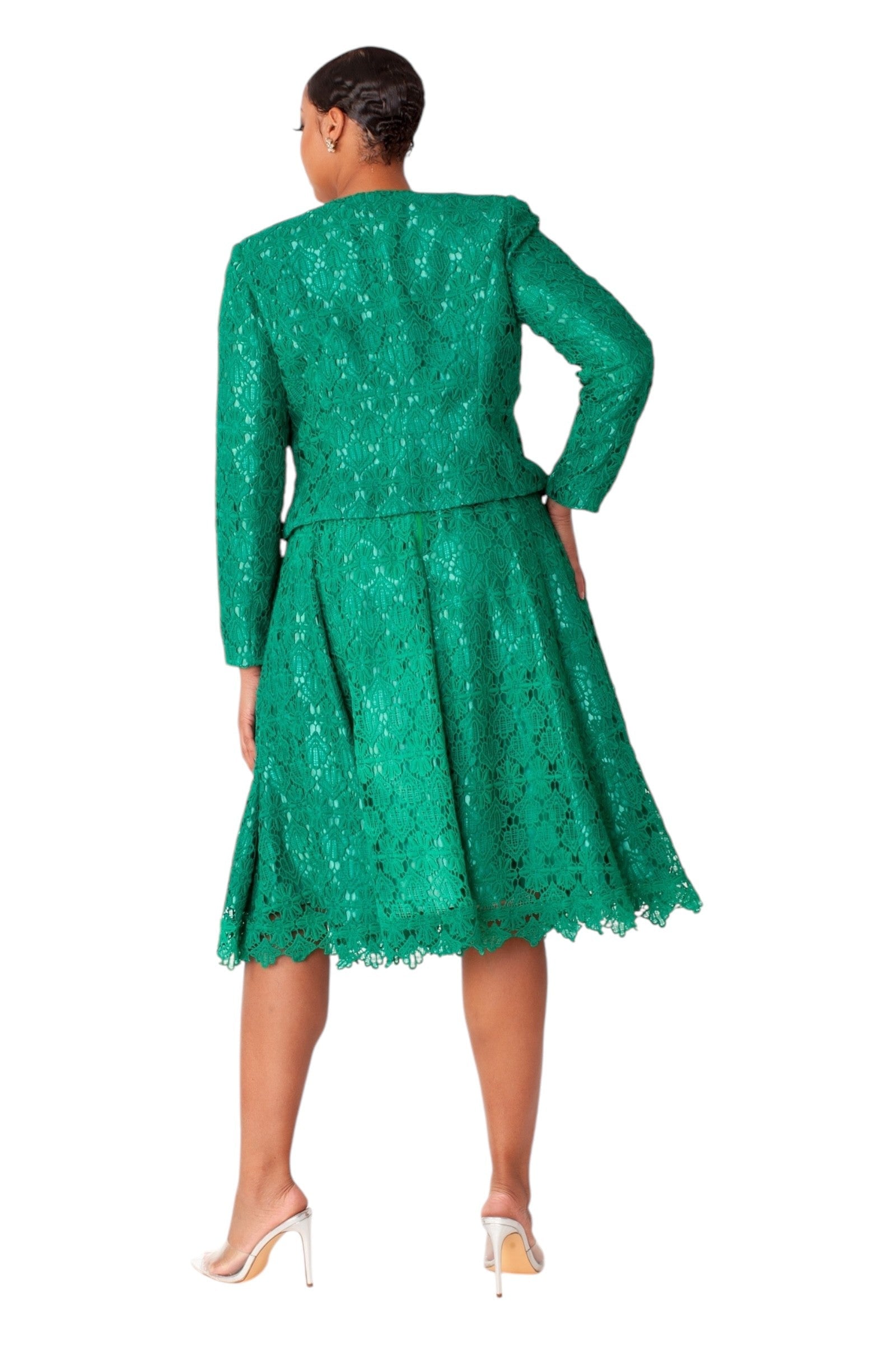 Elegant Two-Piece Lace Dress & Jacket Set- 4856 by Tally Taylor