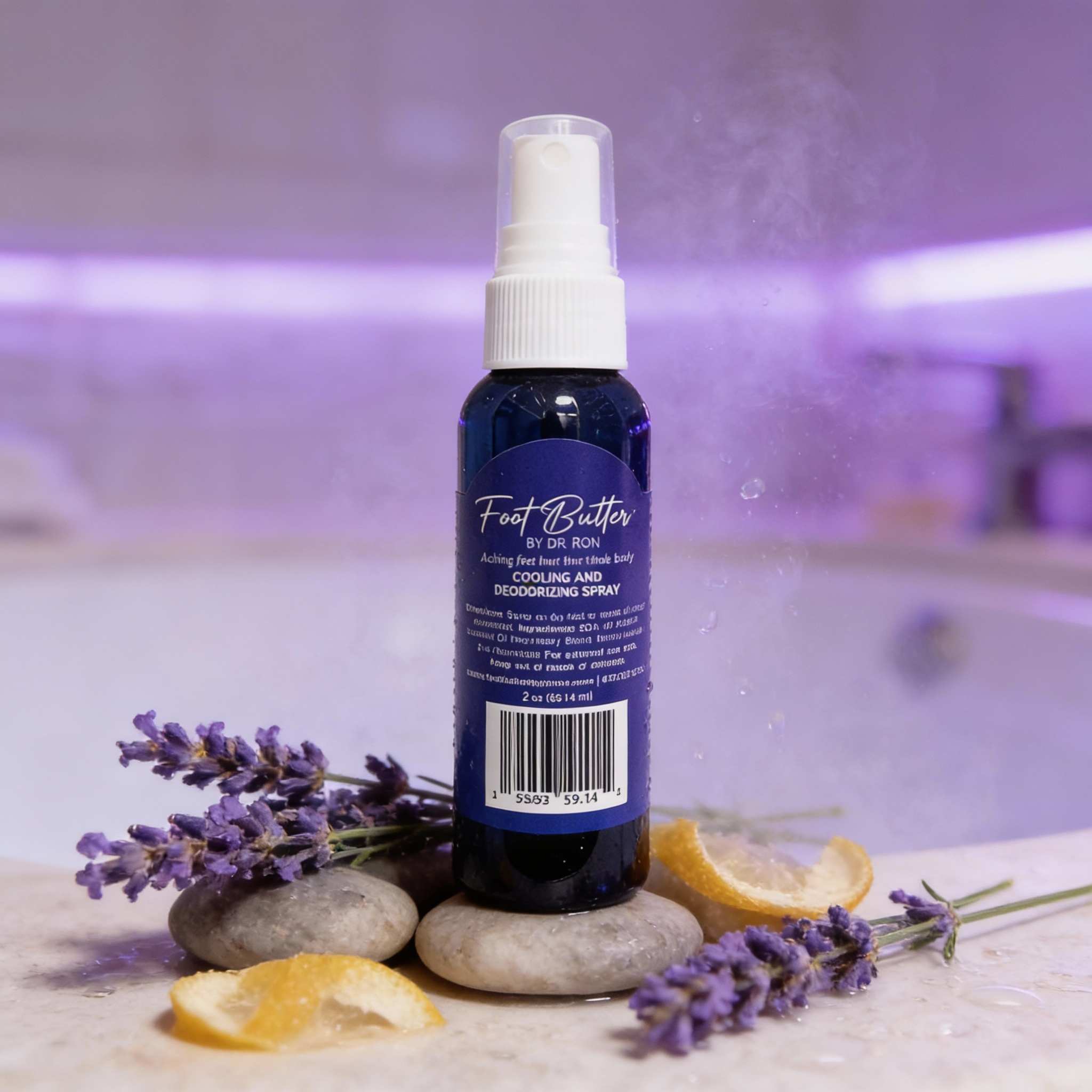 Lavender Cooling & Deodorizing Foot Spray – 2 oz Freshness & Odor Control by Foot Butter by Dr Ron
