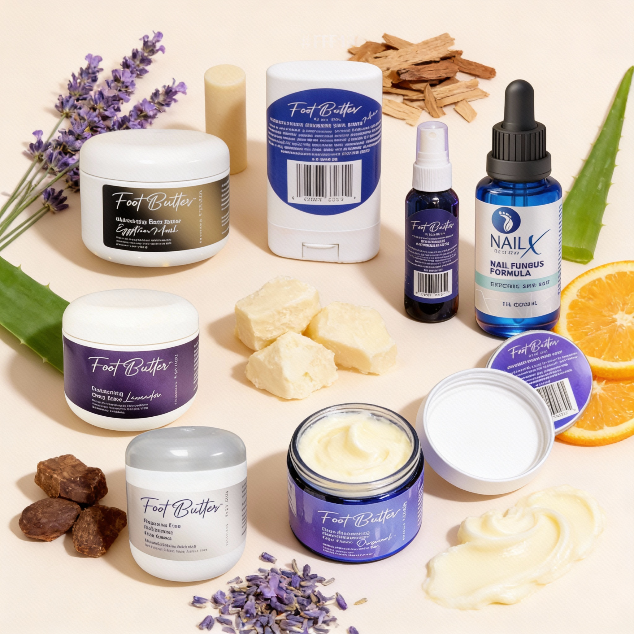 Ultimate Foot & Body Care Bundle – Foot Butter Creams, Body Butter, Heel Balm, Cooling Spray, Nail Repair & Bath Soap by Foot Butter by Dr Ron
