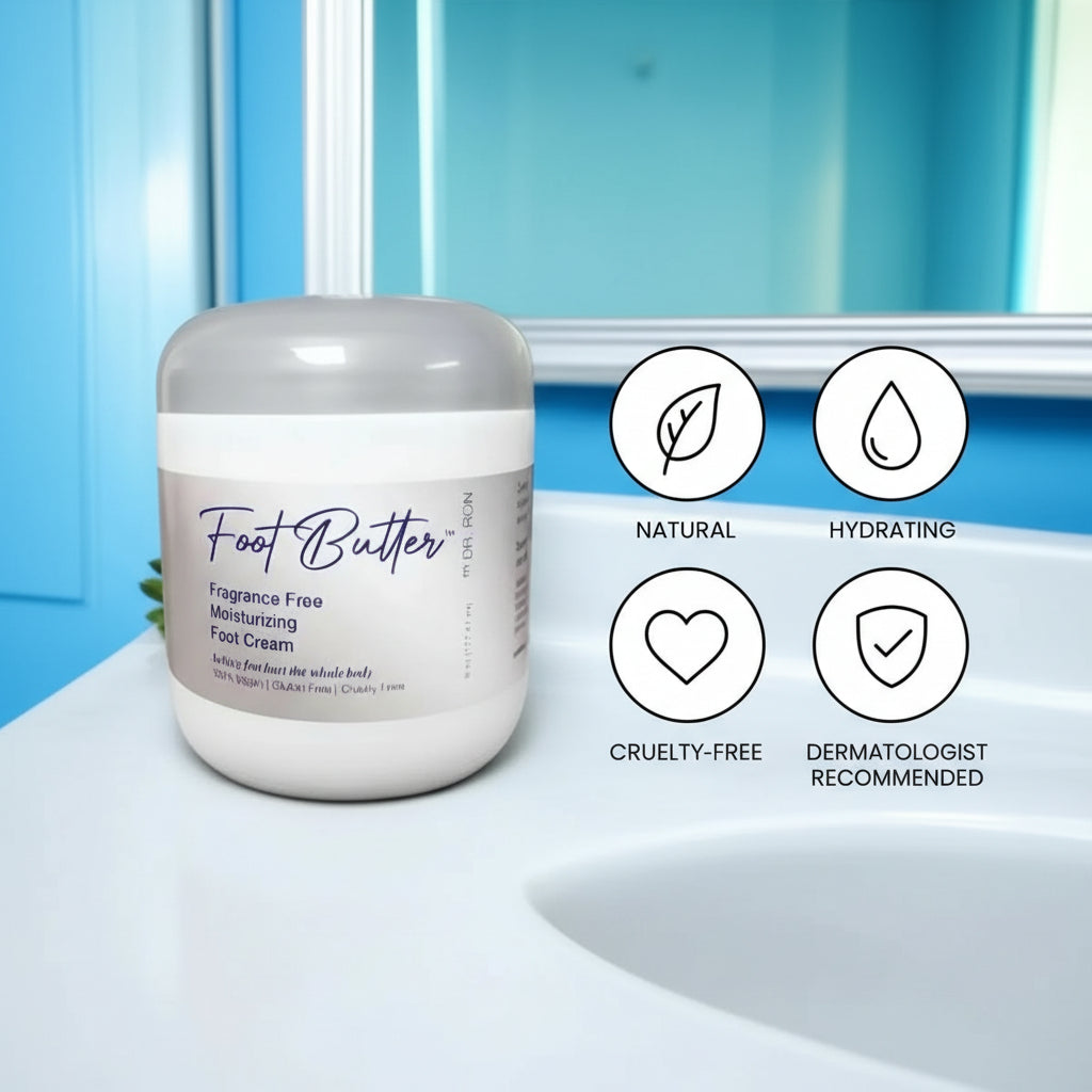 Fragrance-Free Foot Butter Massage Cream – Deep Moisture for Dry, Sensitive Feet by Foot Butter by Dr Ron